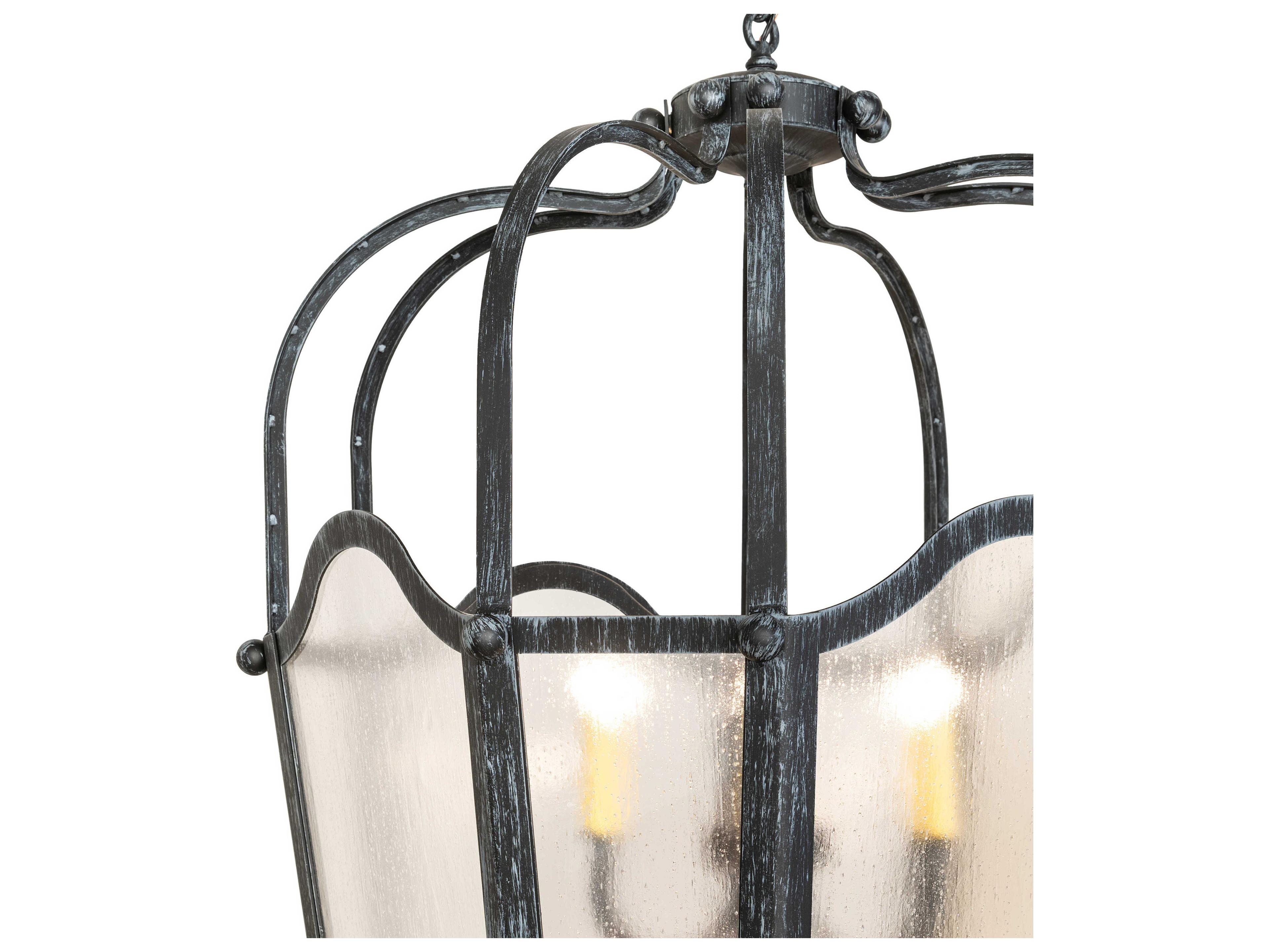 Meyda Citadel 12-Light Antique Iron Gate Black Tiered Pendant