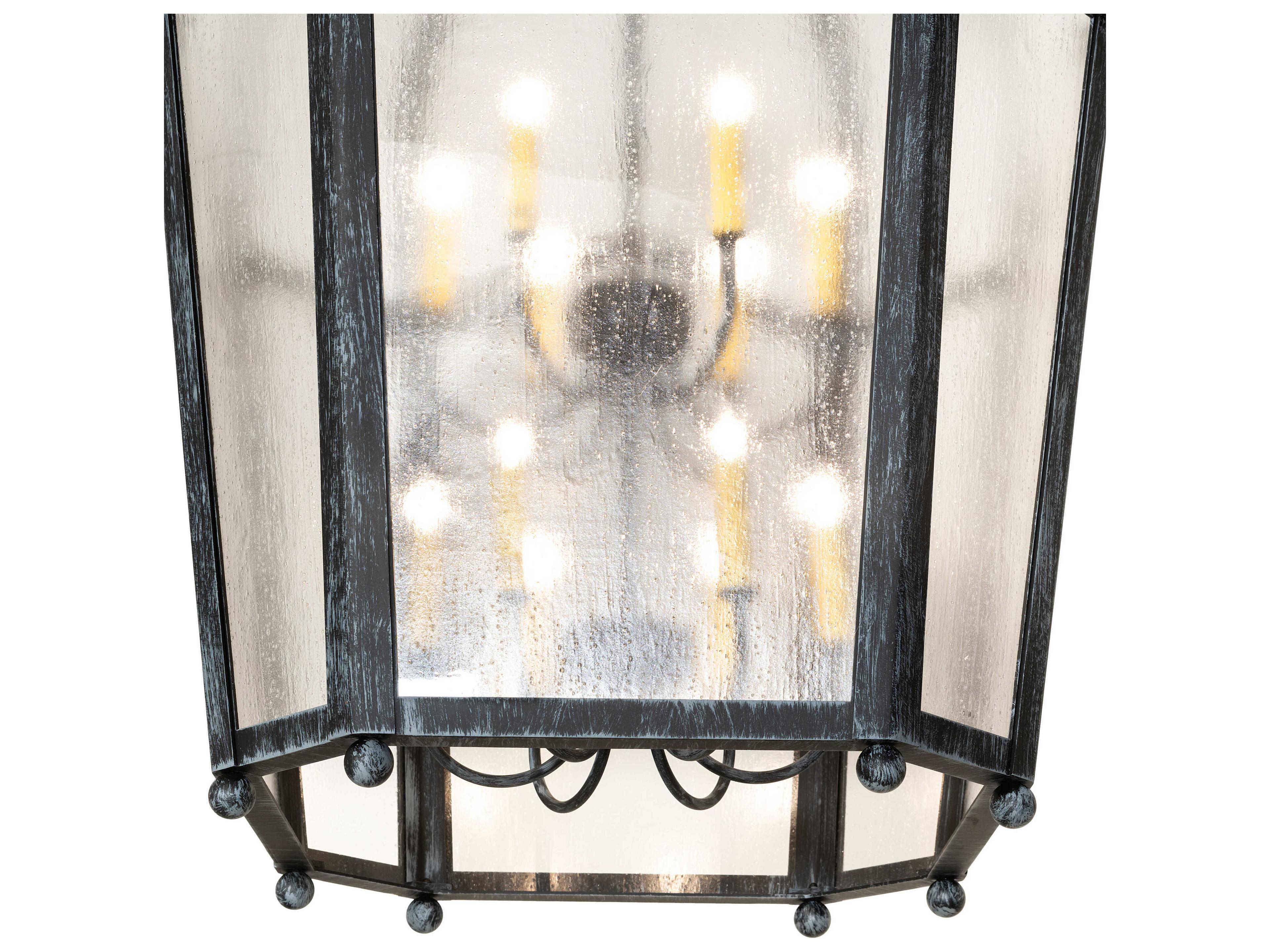 Meyda Citadel 12-Light Antique Iron Gate Black Tiered Pendant