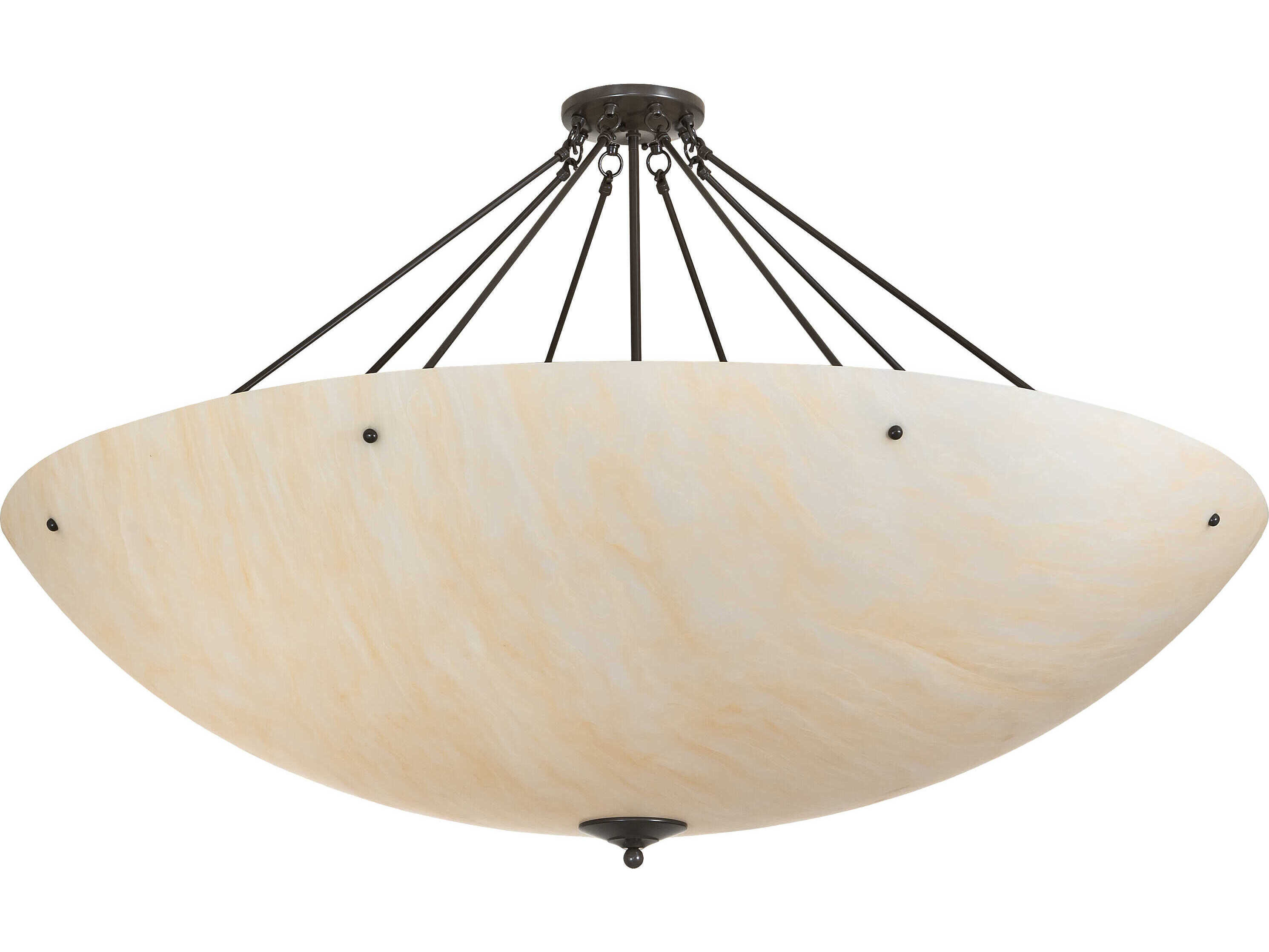 Meyda Madison 12-Light Timeless Bronze Bowl Semi Flush Mount