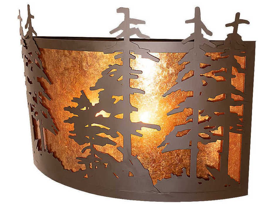 Meyda Pines 2-Light Oil Rubbed Bronze Wall Sconce