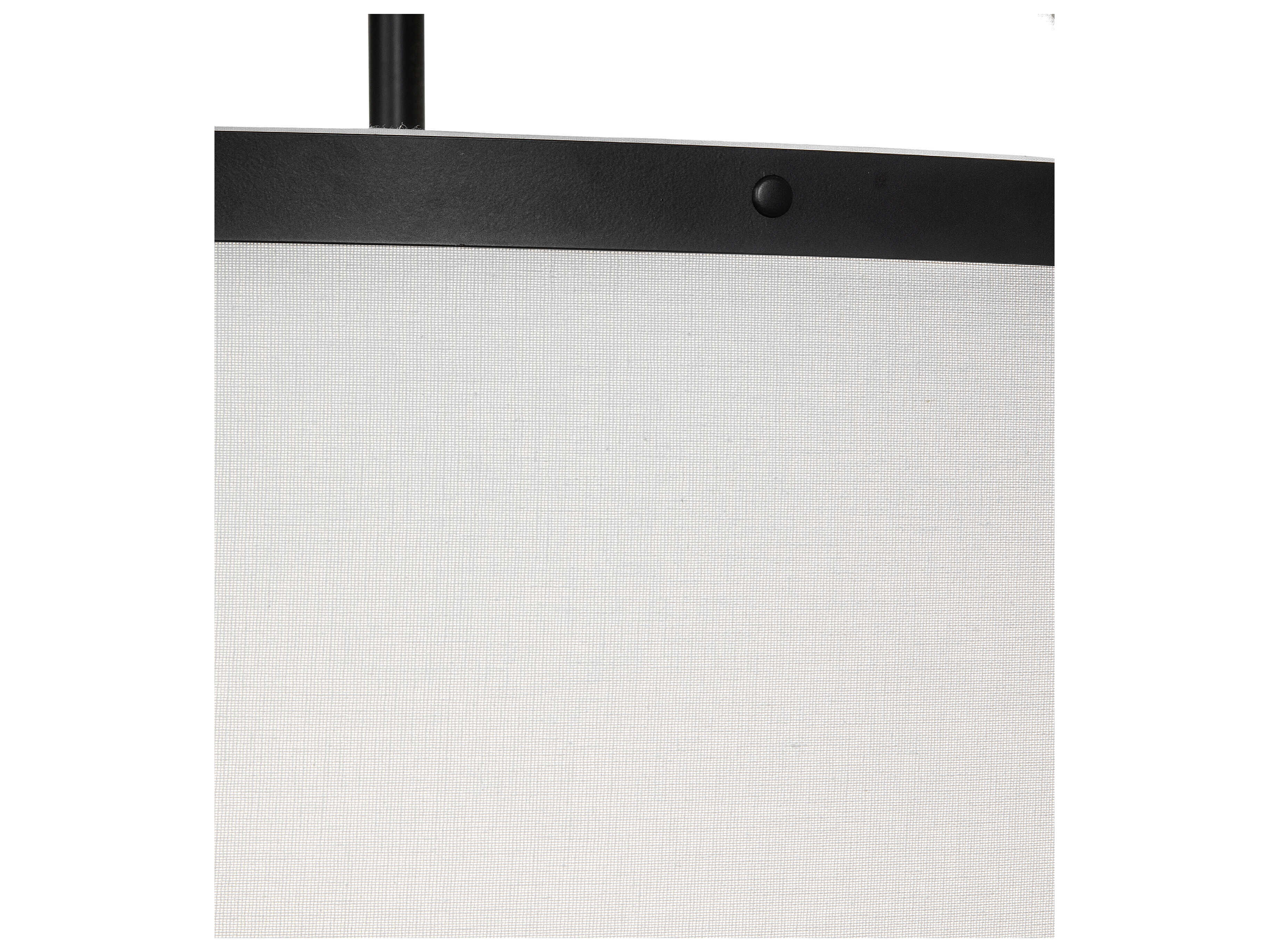 Meyda Cilindro 3-Light Solar Black White Drum Pendant