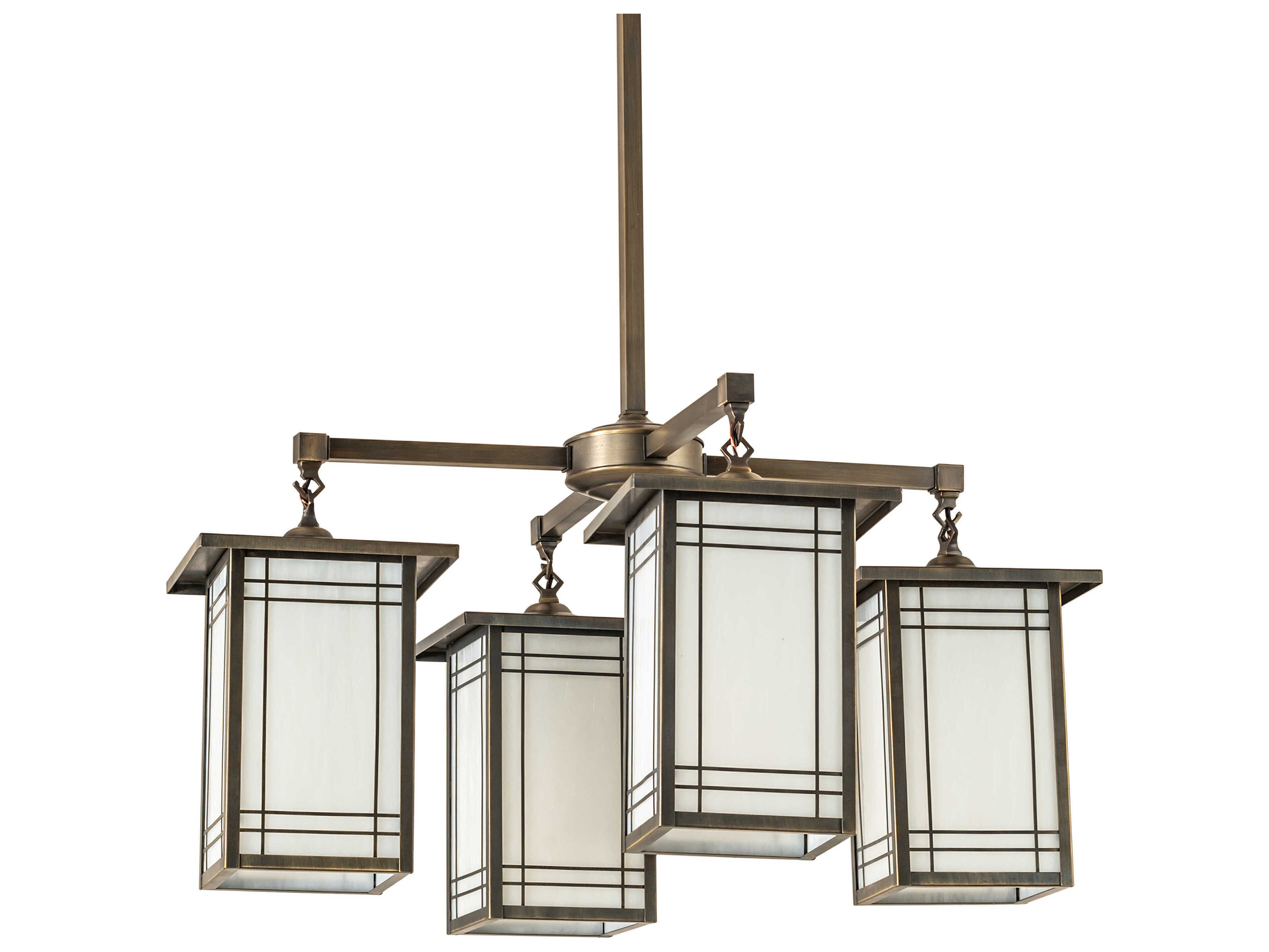 Meyda Hyde Park 4-Light Antique Brass Chandelier