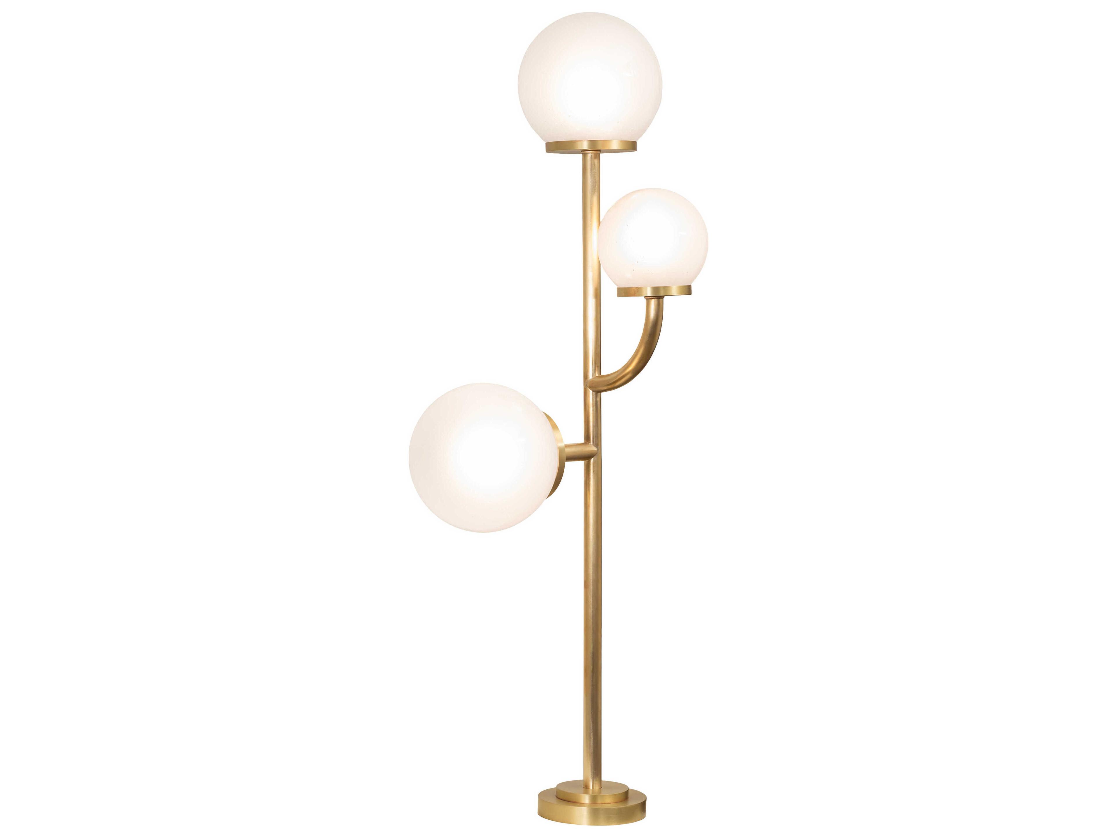 Meyda Bola Brushed Brass Floor Lamp