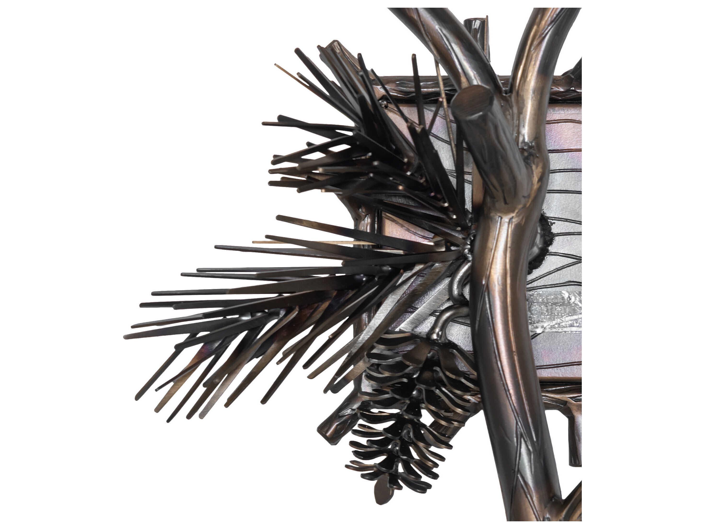 Meyda Lone Pine 2-Light Light Burnished Antique Copper Wall Sconce