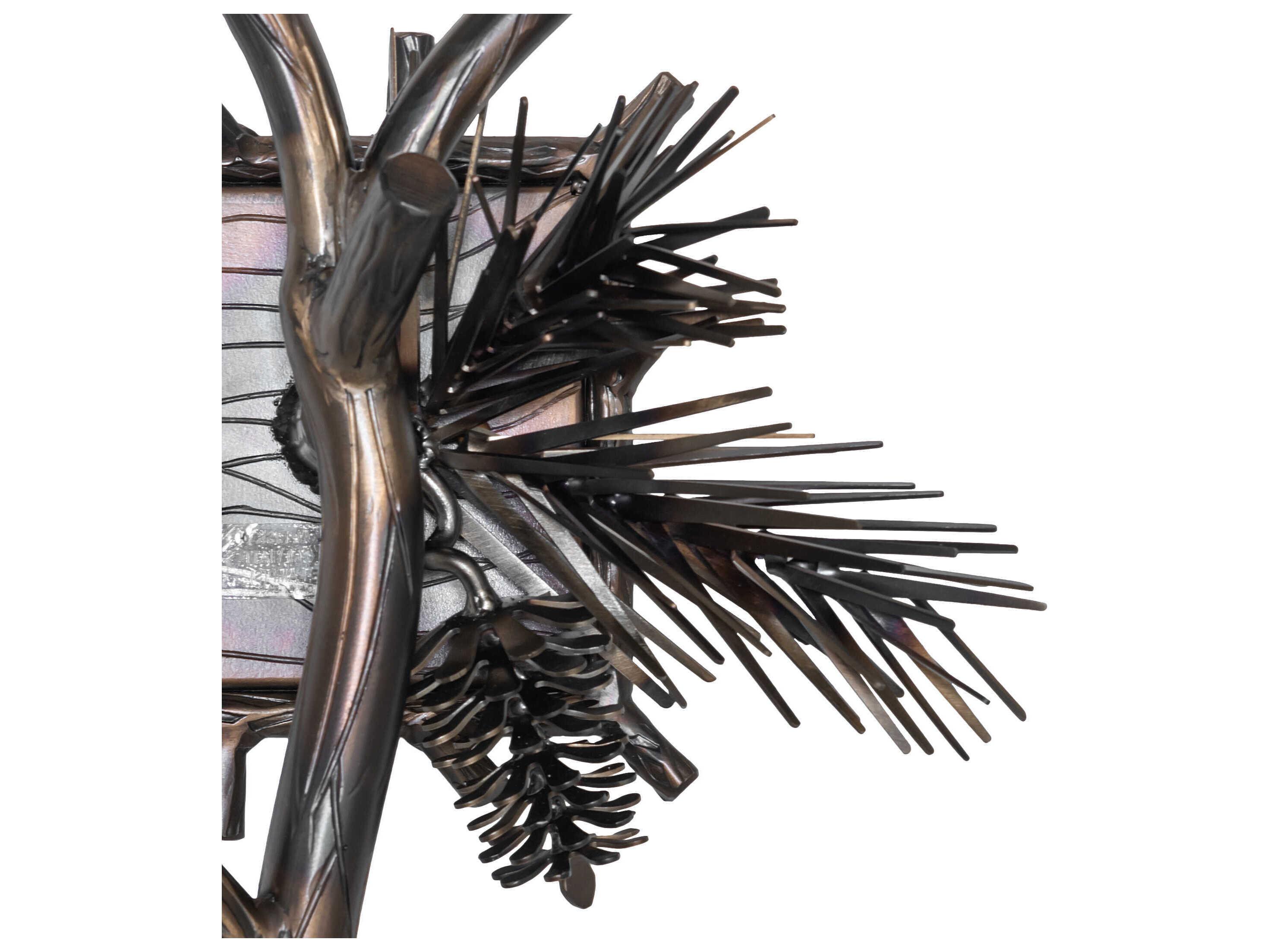 Meyda Lone Pine 2-Light Light Burnished Antique Copper Wall Sconce