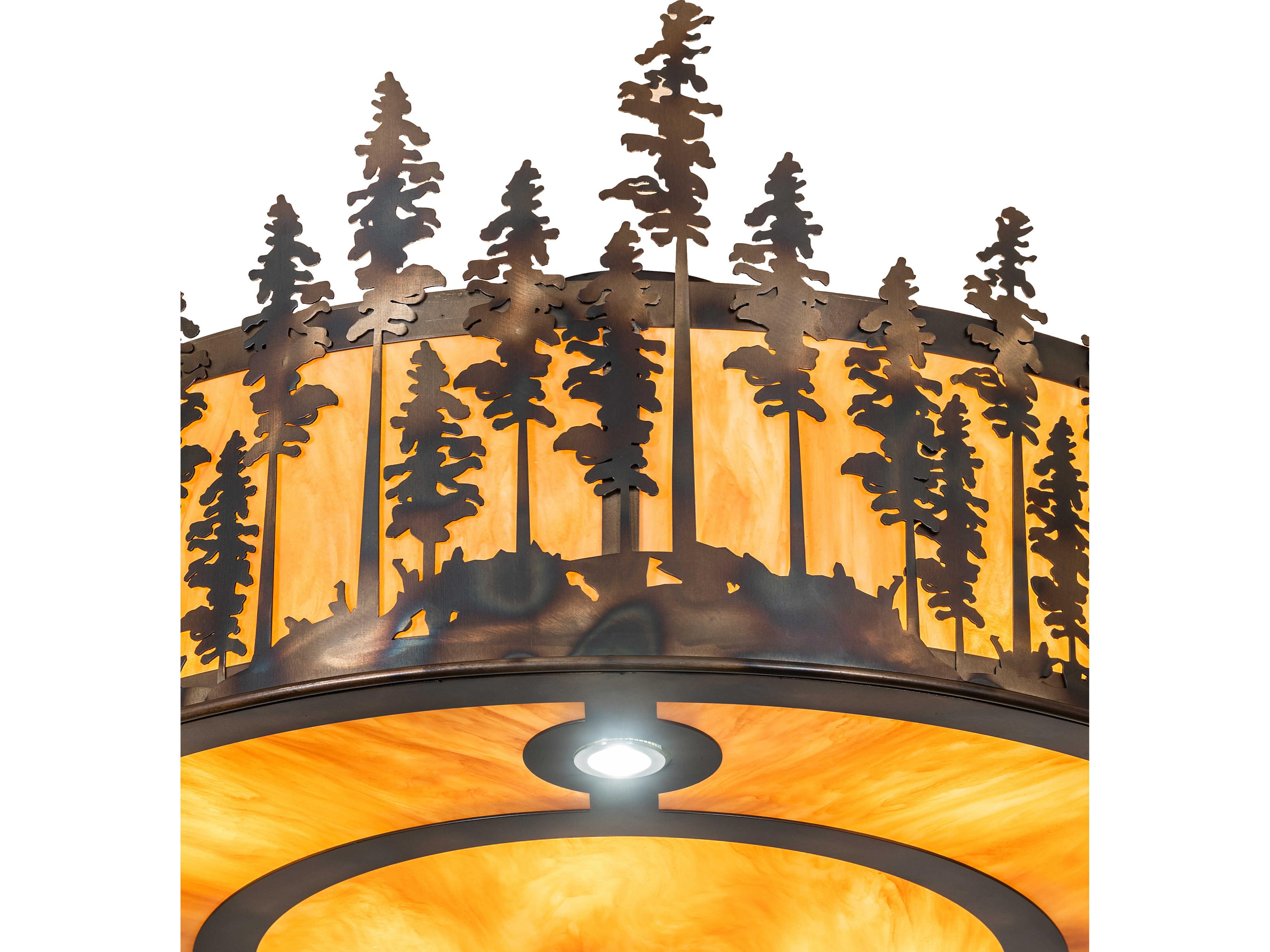 Meyda Personalized 8-Light Ambra Sienna Idalight Copper Pendant