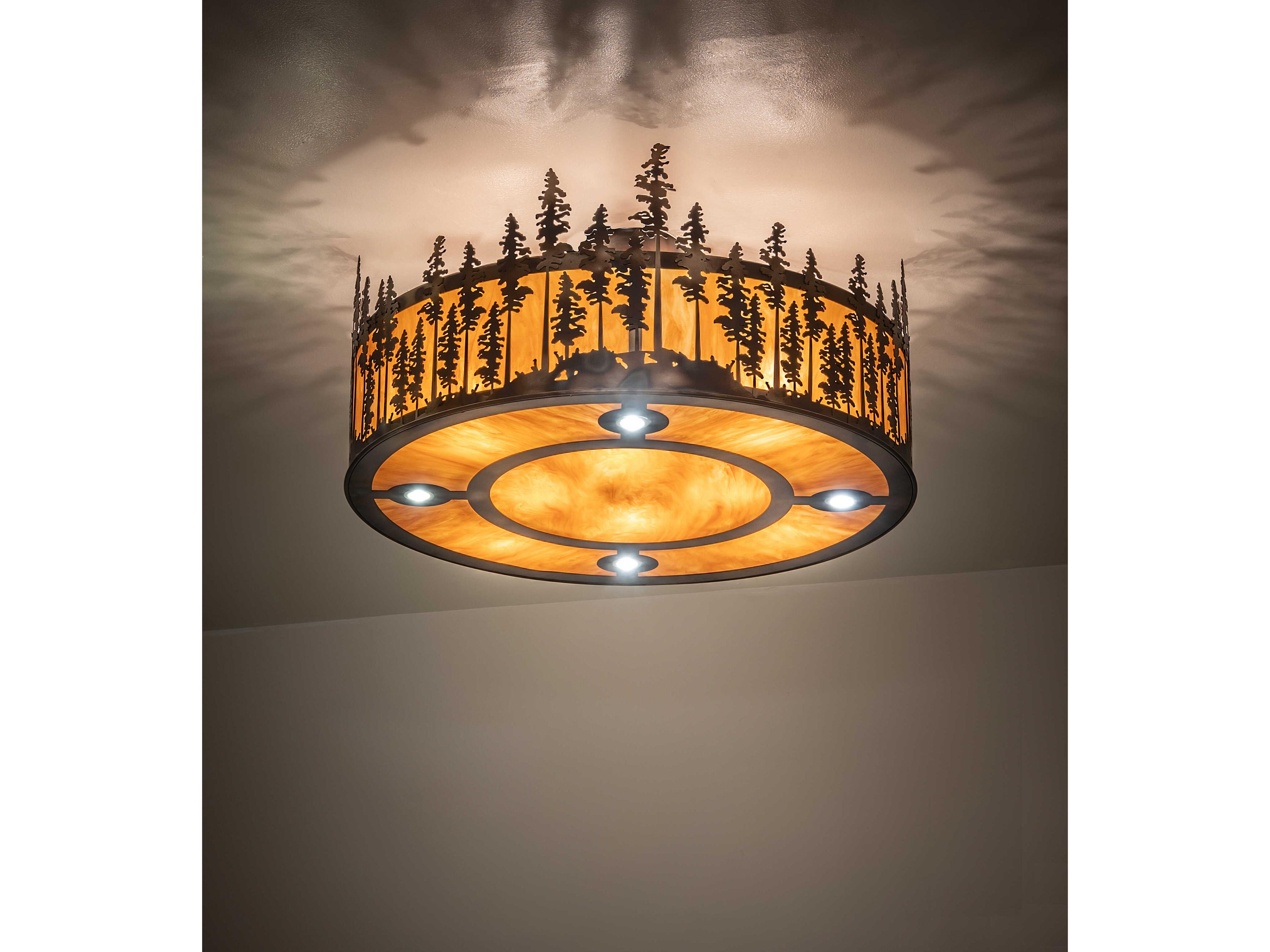 Meyda Personalized 8-Light Ambra Sienna Idalight Copper Pendant