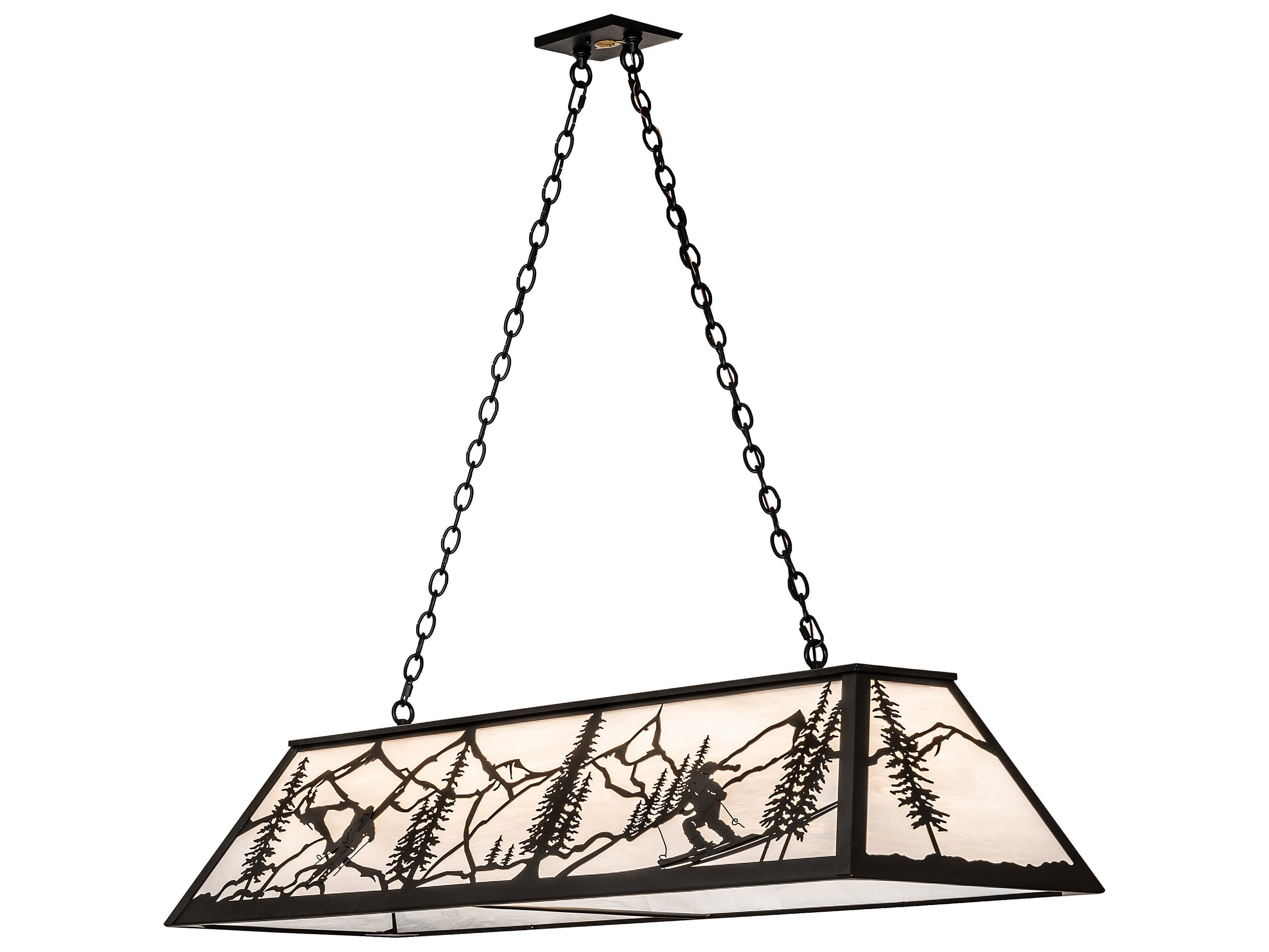 Meyda Alpine 9-Light Textured Black Island Pendant