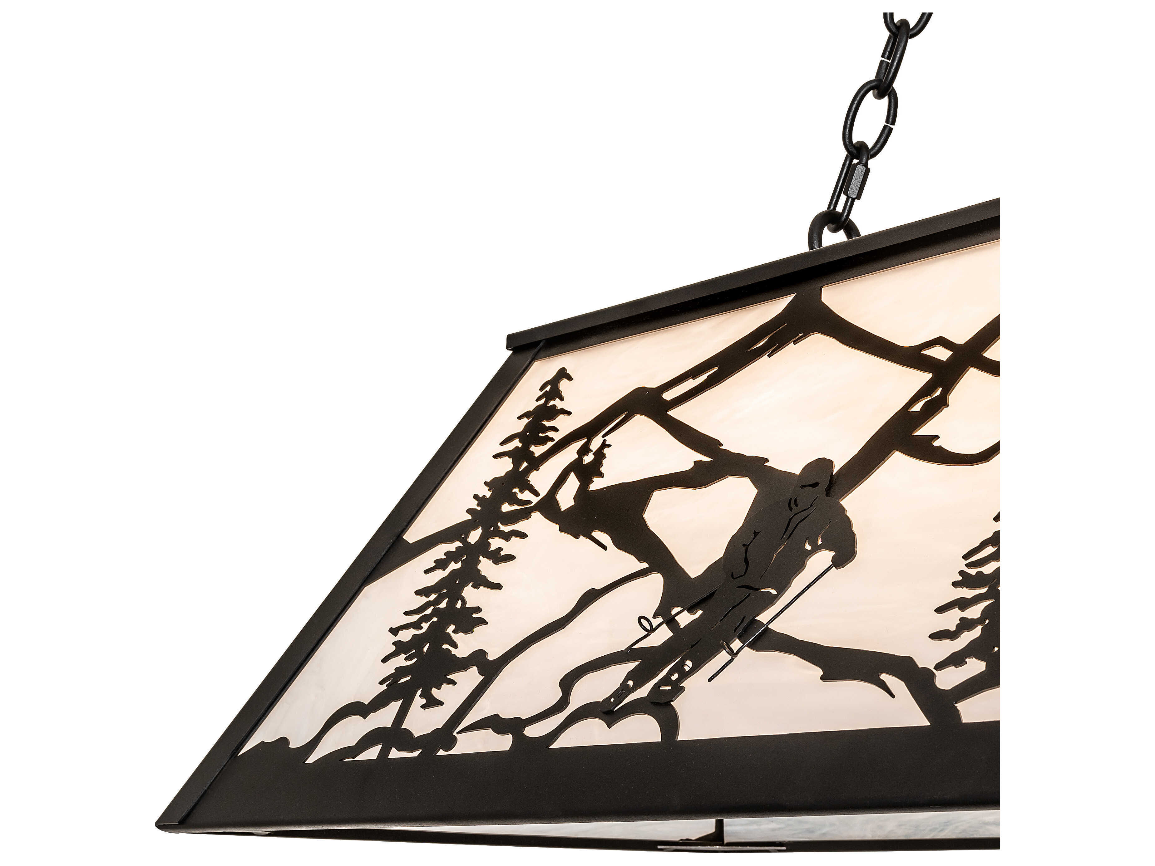 Meyda Alpine 9-Light Textured Black Island Pendant
