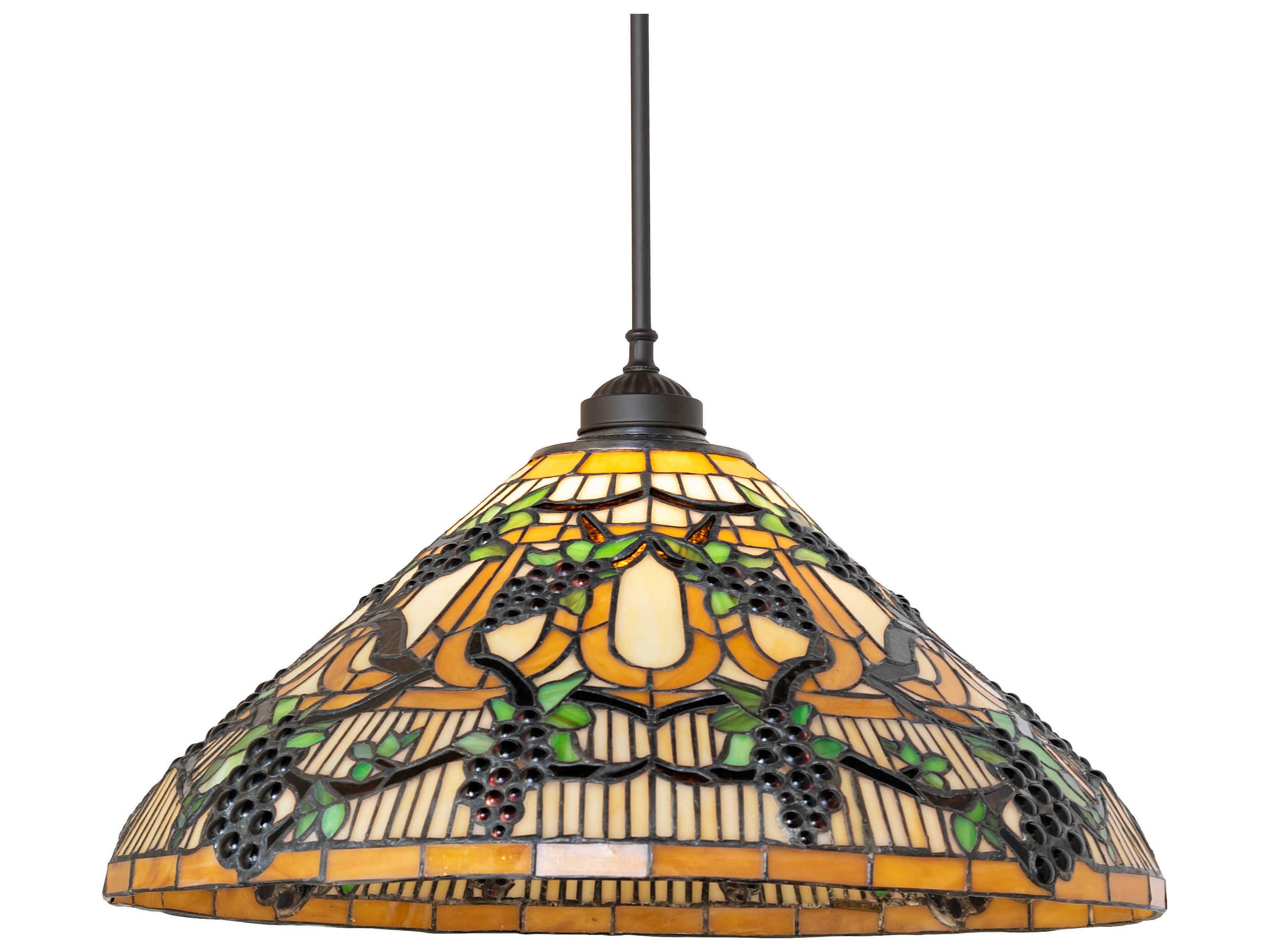 Meyda Jeweled Grape 1-Light Oil Rubbed Bronze Pendant