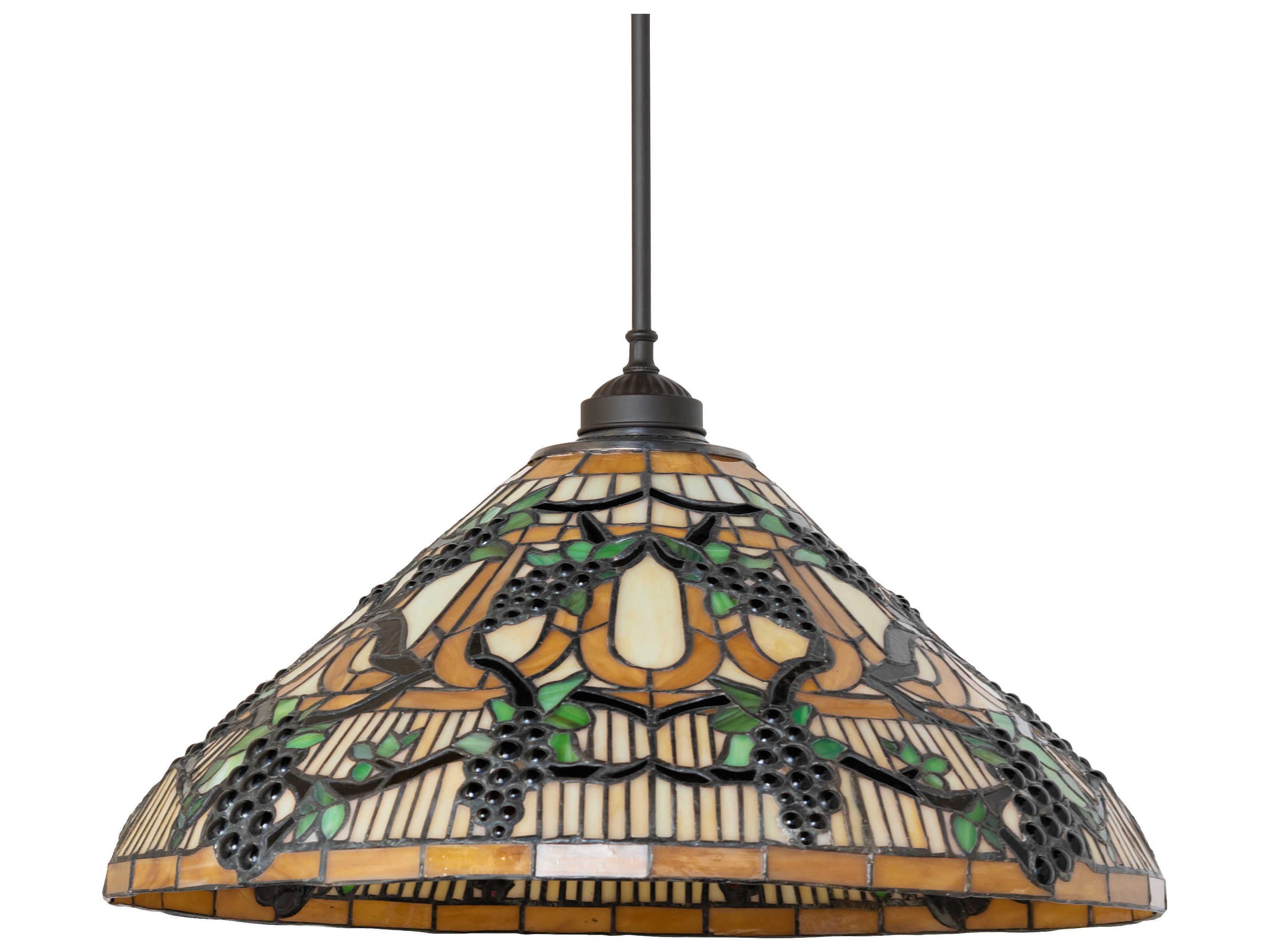 Meyda Jeweled Grape 1-Light Oil Rubbed Bronze Pendant