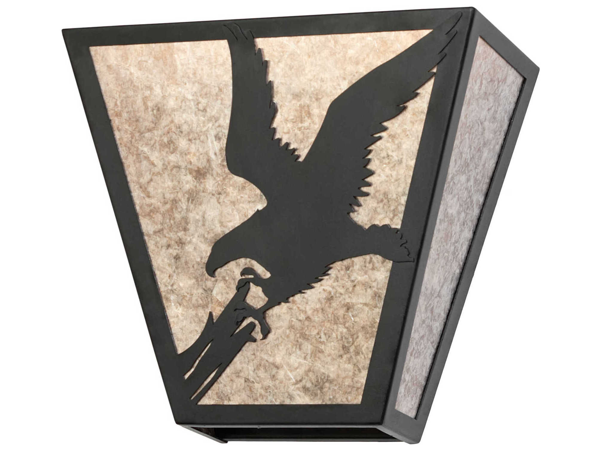 Meyda Strike Of The Eagle 2-Light Textured Black Wall Sconce