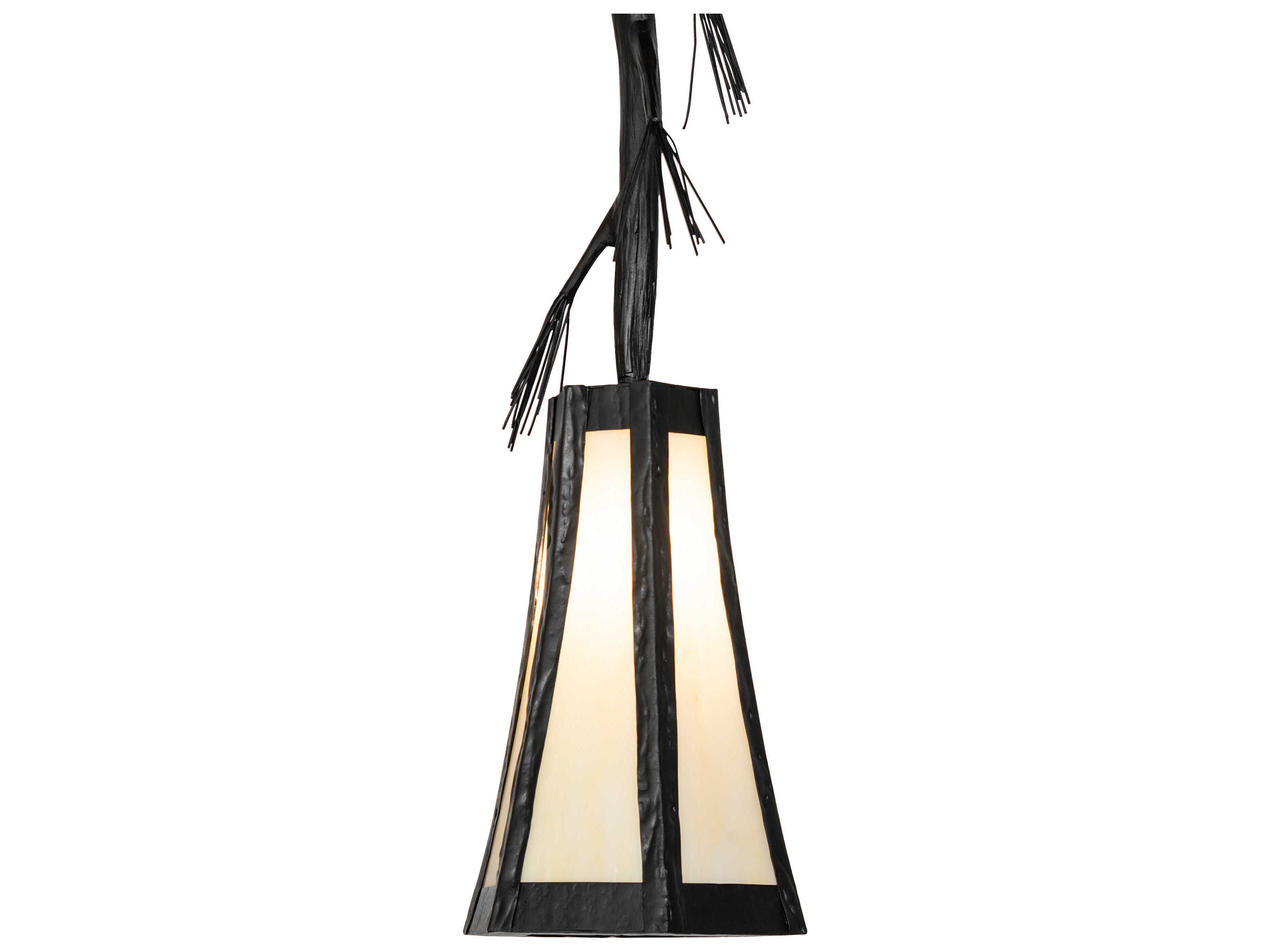 Meyda Lone Pine 1-Light Textured Black Mini Pendant