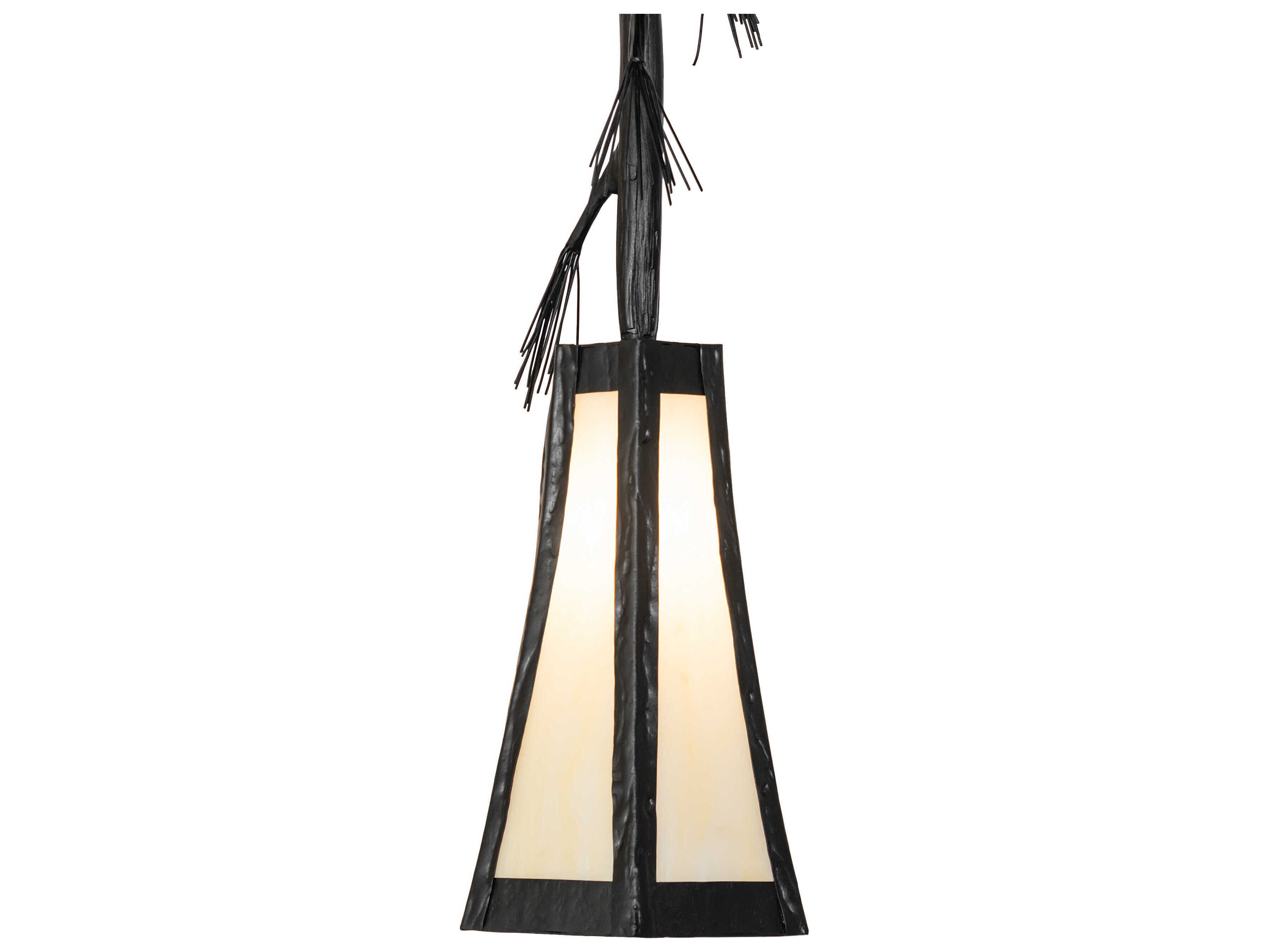 Meyda Lone Pine 1-Light Textured Black Mini Pendant