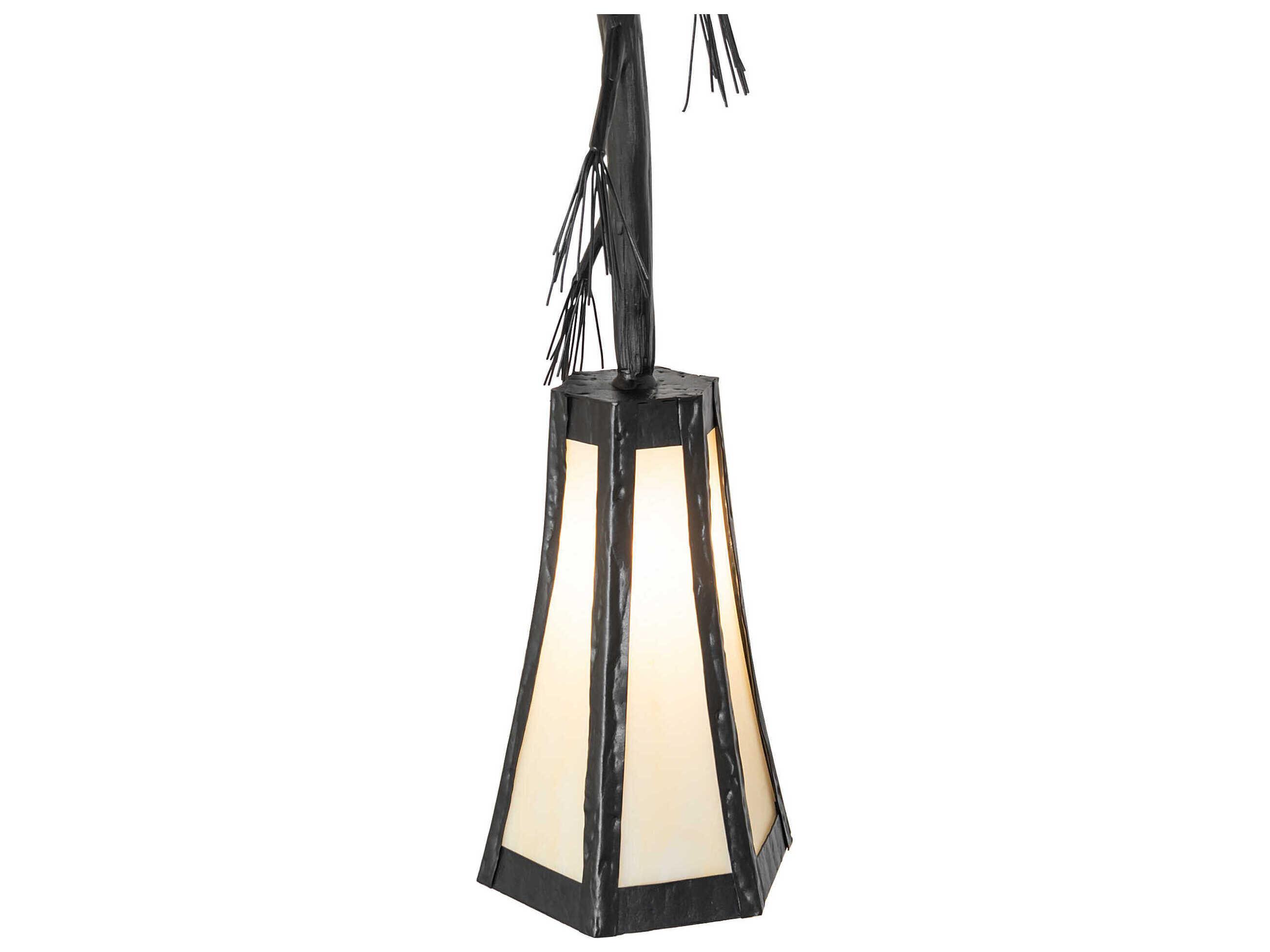 Meyda Lone Pine 1-Light Textured Black Mini Pendant