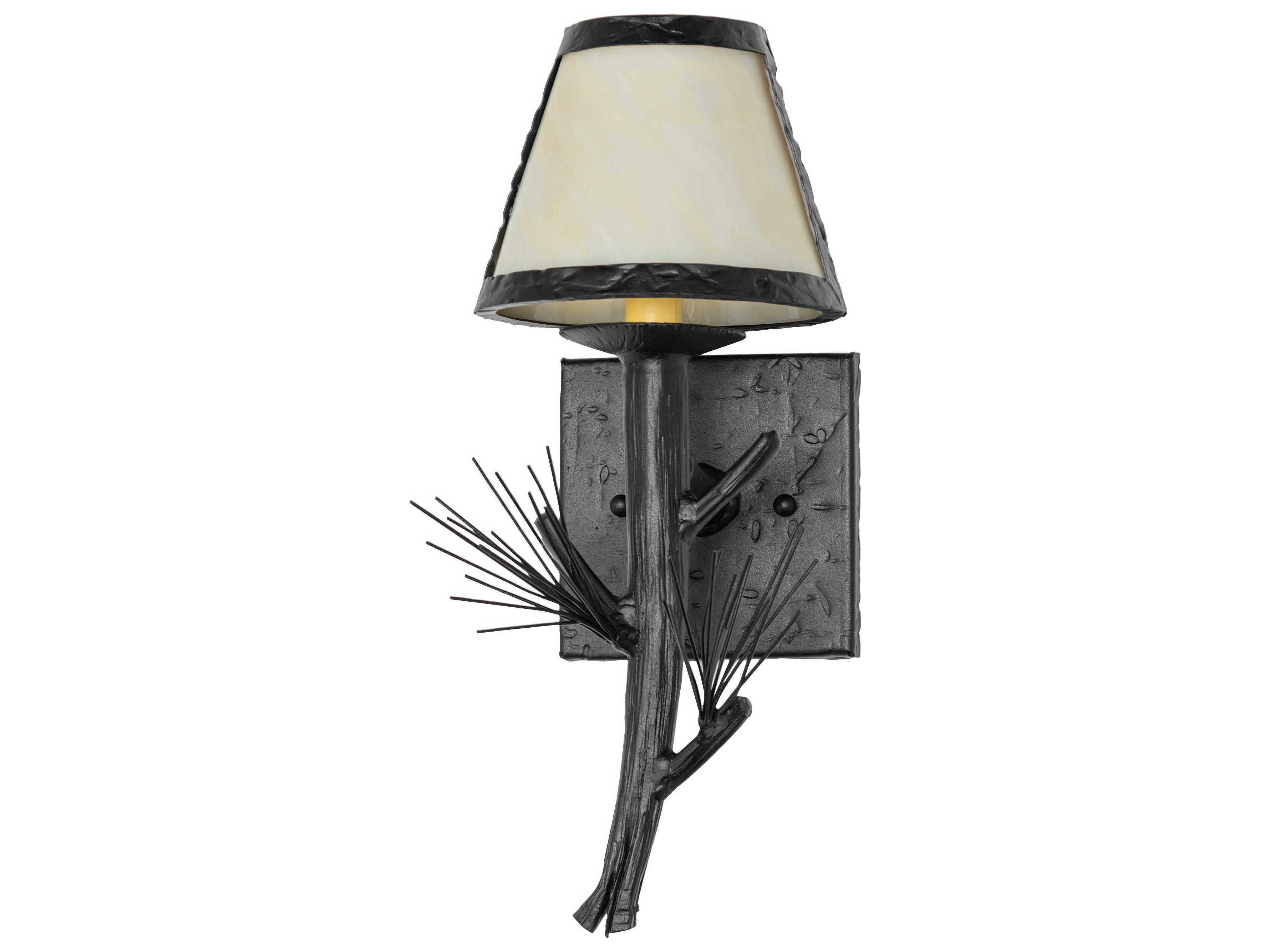 Meyda Lone Pine 1-Light Textured Black Wall Sconce