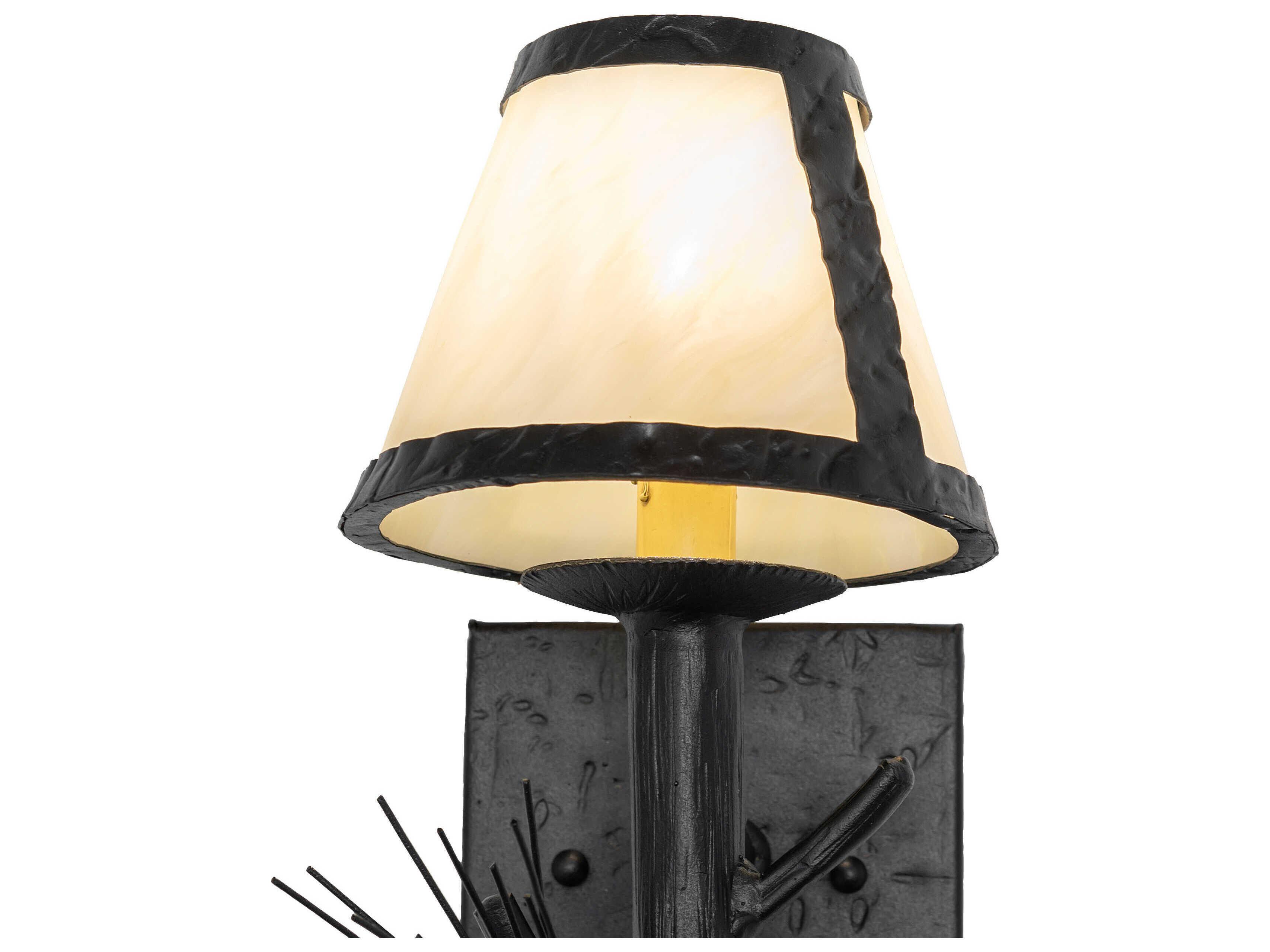 Meyda Lone Pine 1-Light Textured Black Wall Sconce