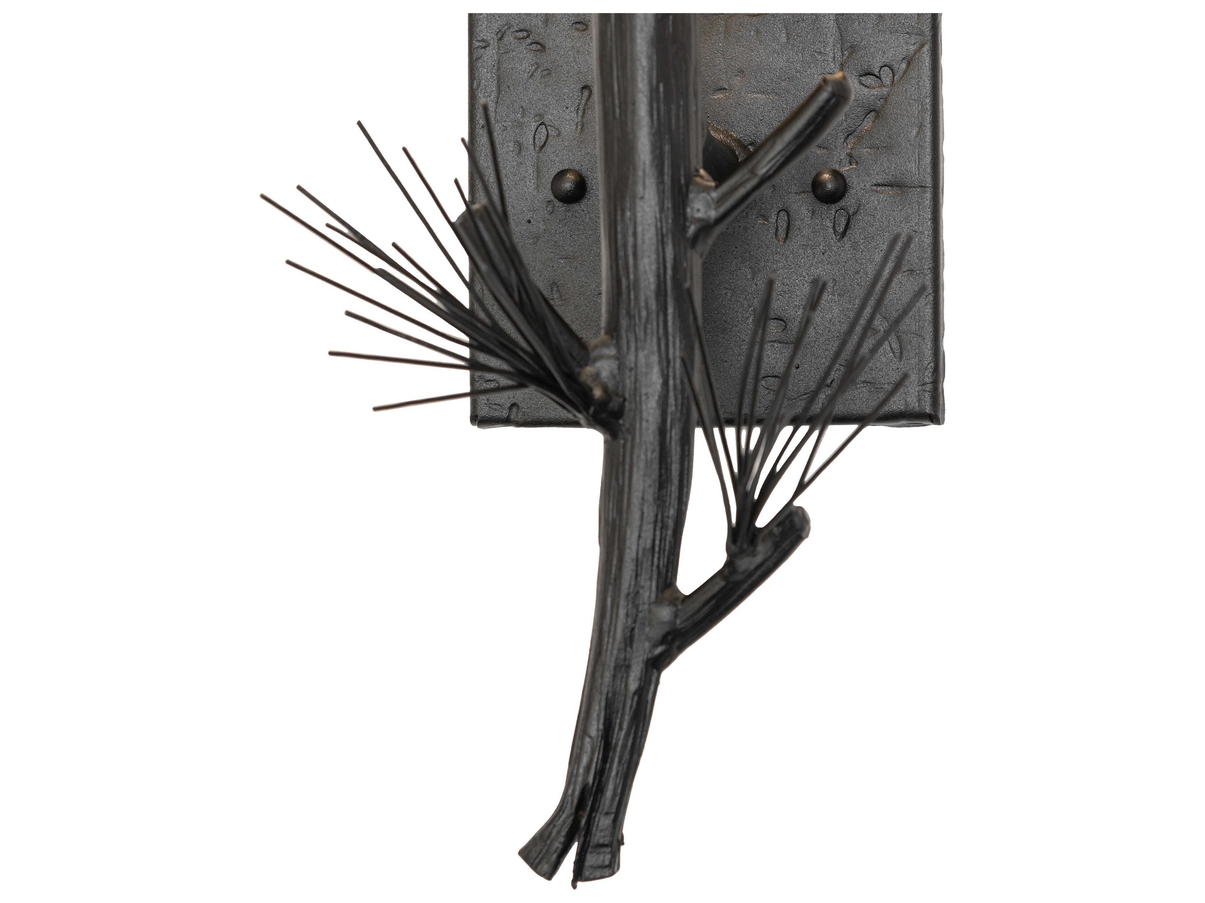 Meyda Lone Pine 1-Light Textured Black Wall Sconce