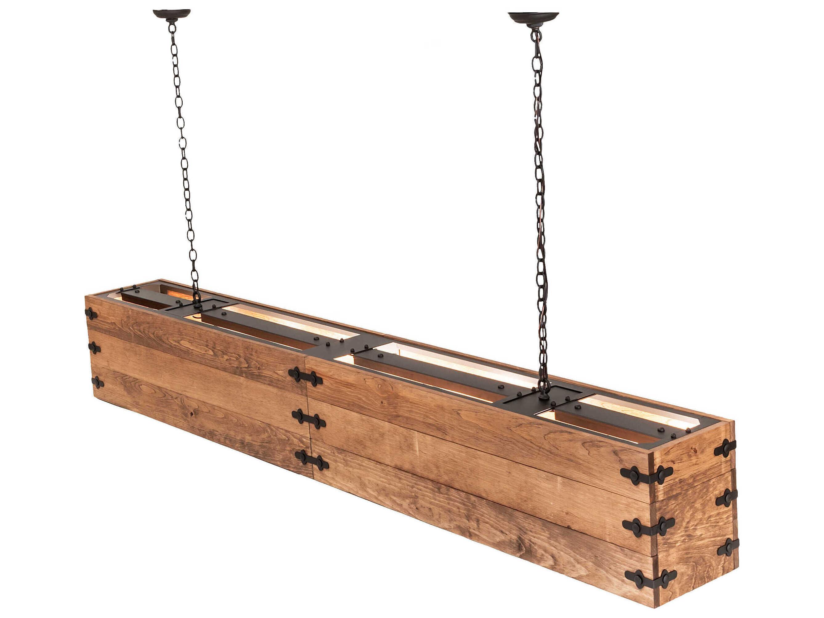 Meyda Reclamare 8-Light 4-Light Oil Rubbed Bronze Island Pendant