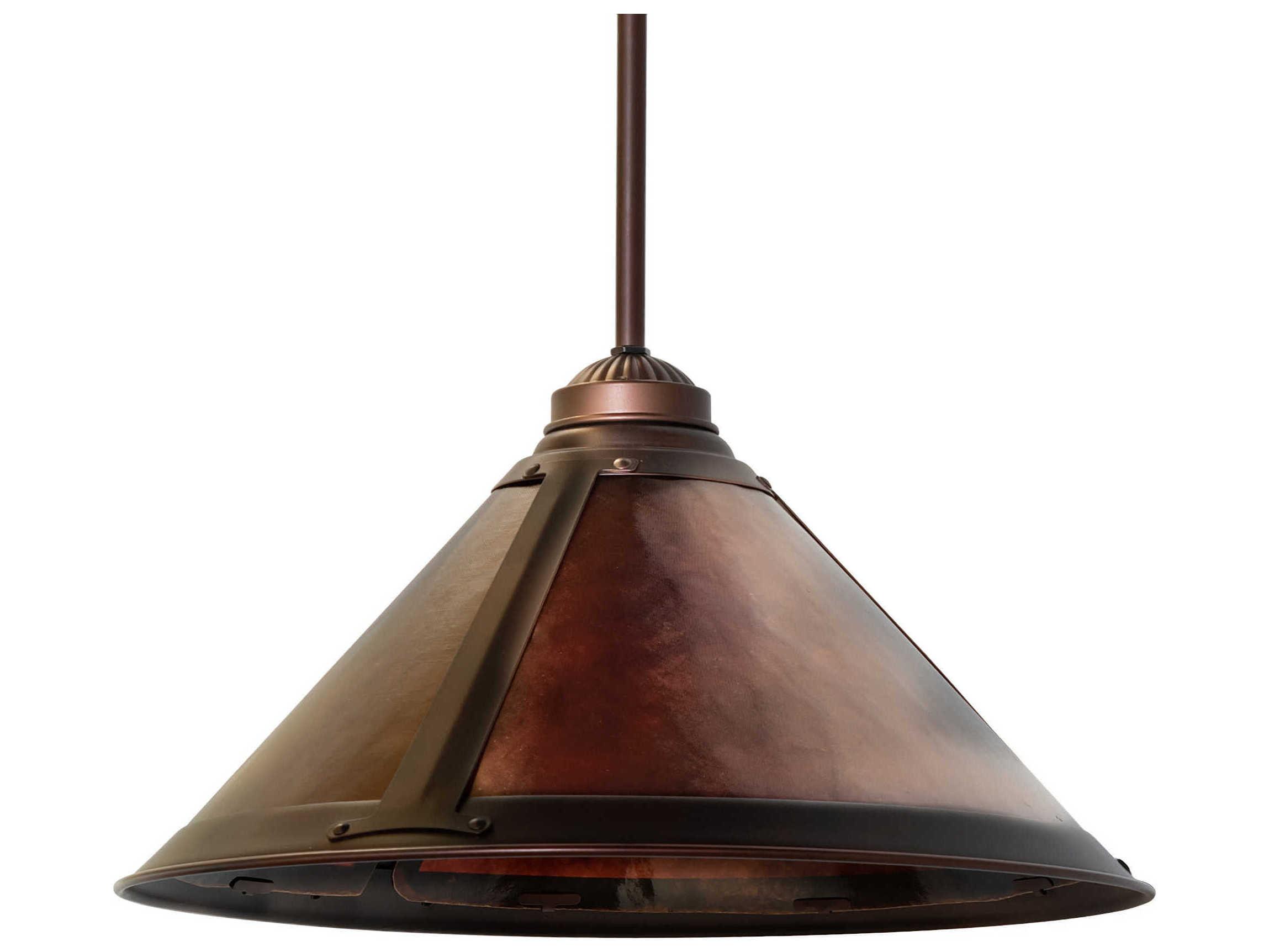 Meyda Sutter 1-Light Mahogany Bronze Glass Pendant