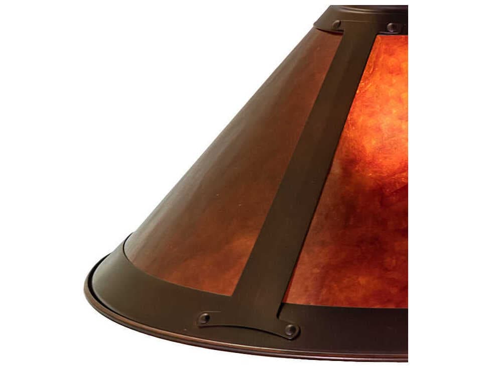 Meyda Sutter 1-Light Mahogany Bronze Glass Pendant