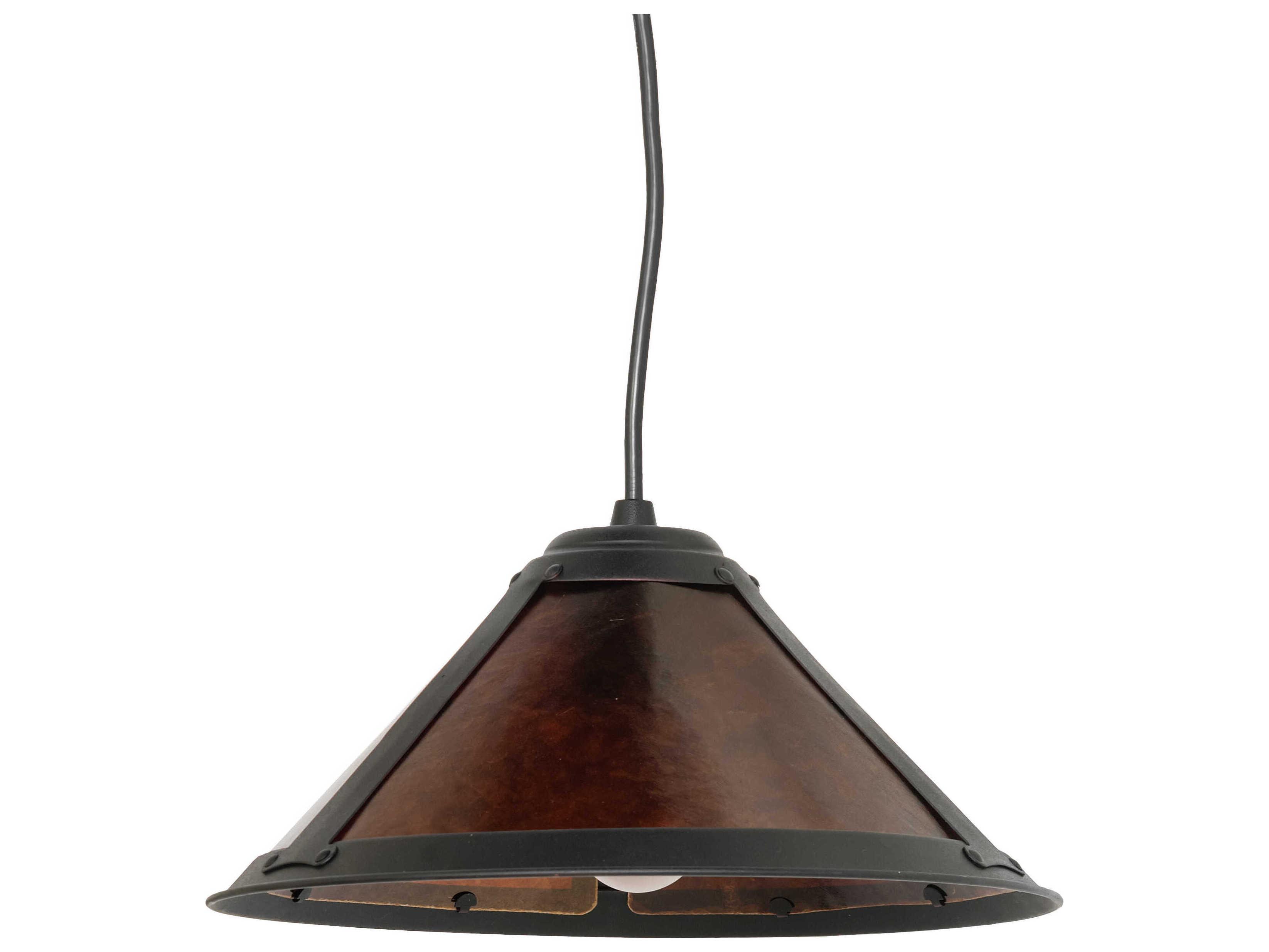 Meyda Sutter 1-Light Mahogany Bronze Mini Pendant
