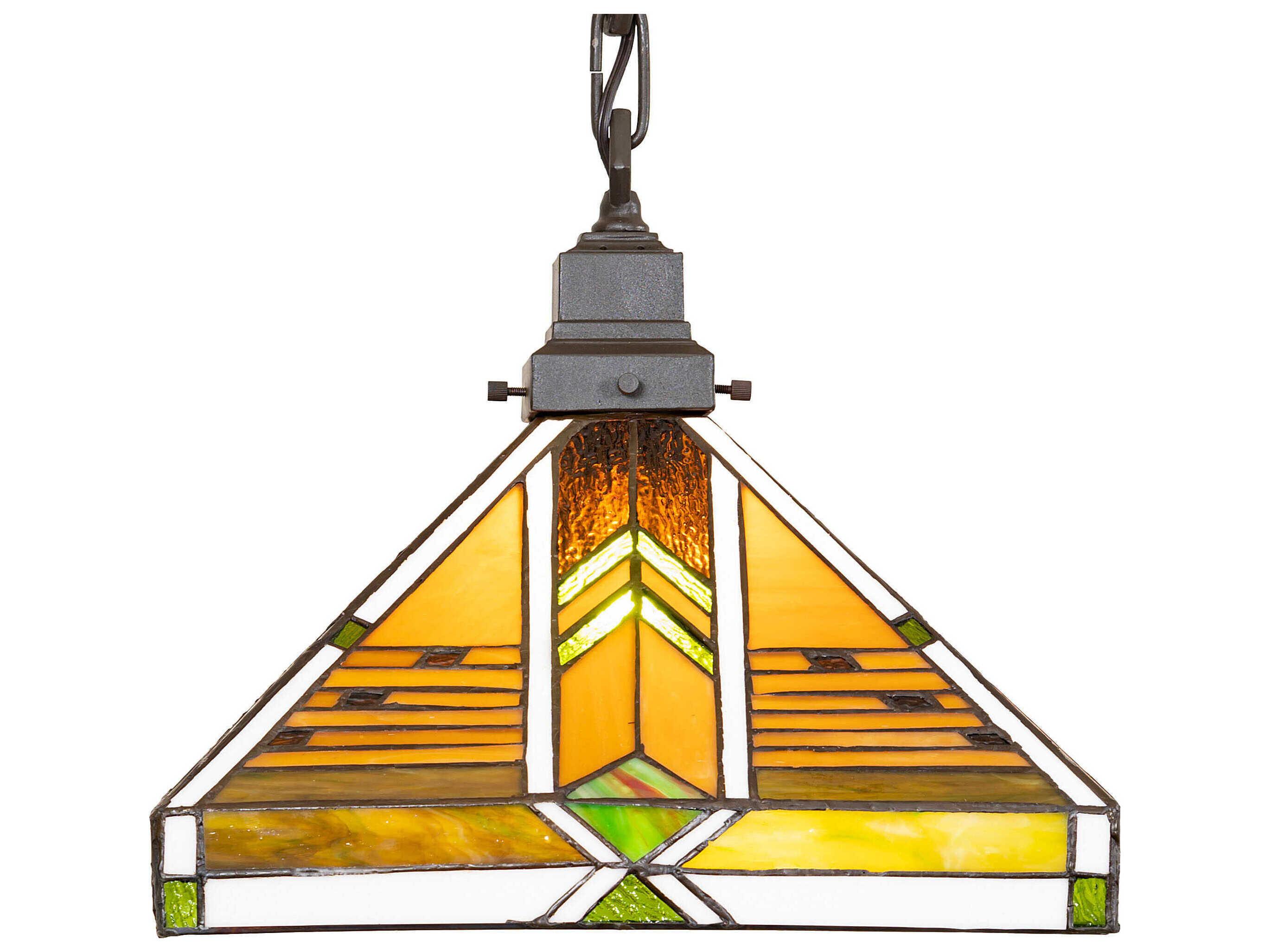 Meyda Abilene 1-Light Mahogany Bronze Geometric Pendant