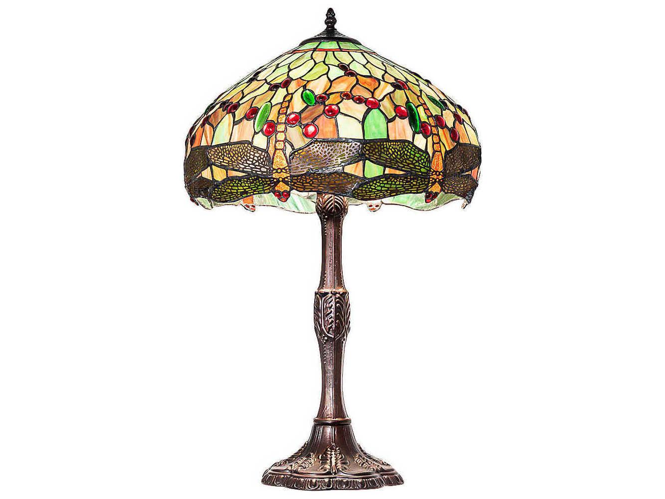 Meyda Tiffany Hanginghead Dragonfly Mahogany Bronze Buffet Lamp