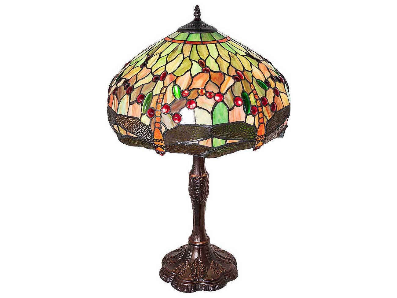 Meyda Tiffany Hanginghead Dragonfly Mahogany Bronze Buffet Lamp