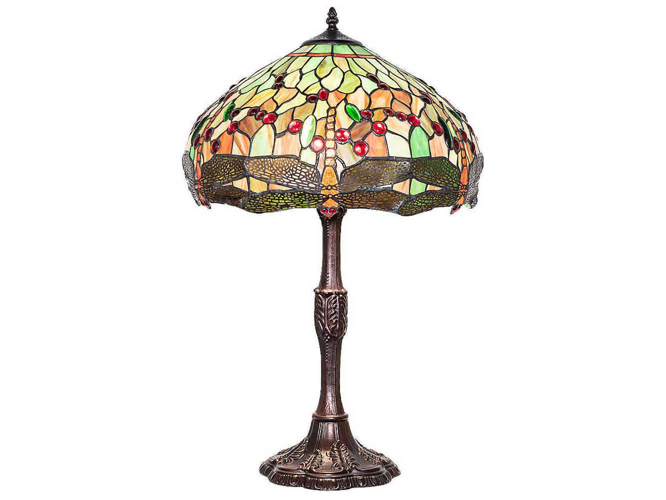 Meyda Tiffany Hanginghead Dragonfly Mahogany Bronze Buffet Lamp