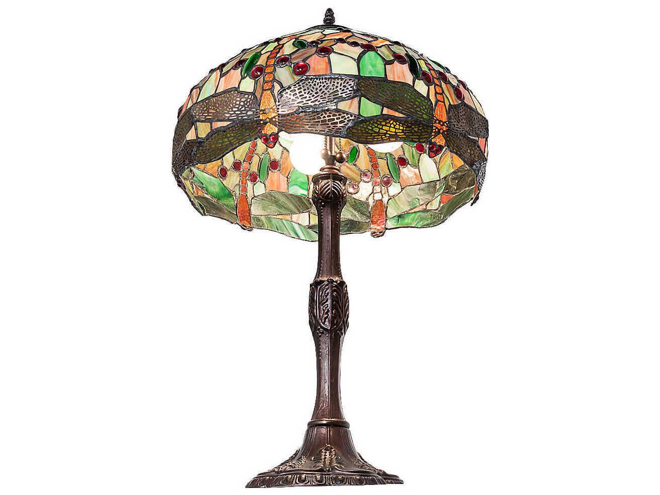 Meyda Tiffany Hanginghead Dragonfly Mahogany Bronze Buffet Lamp