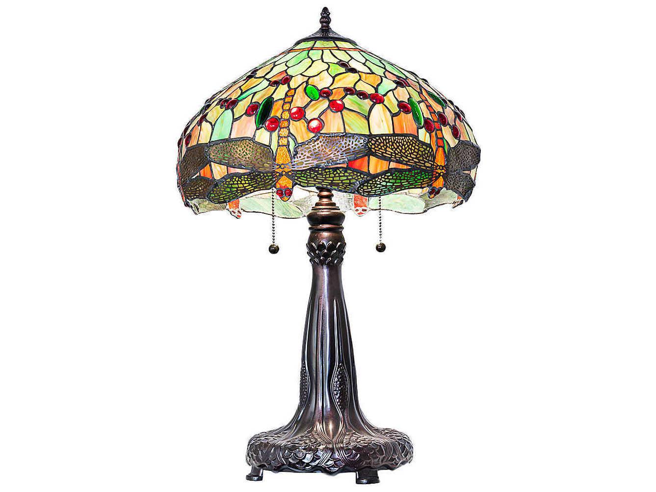 Meyda Tiffany Hanginghead Dragonfly Mahogany Bronze Buffet Lamp