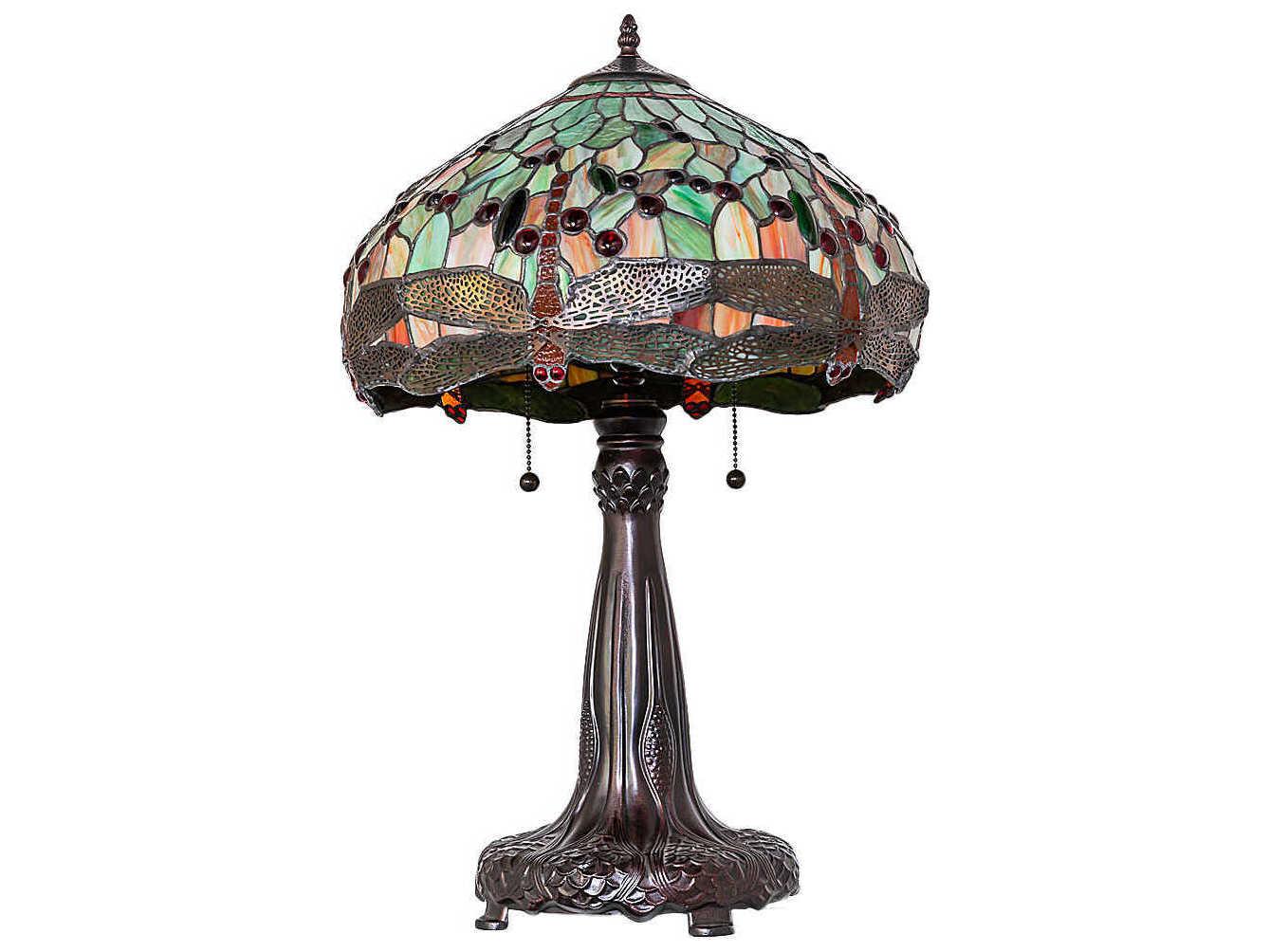 Meyda Tiffany Hanginghead Dragonfly Mahogany Bronze Buffet Lamp