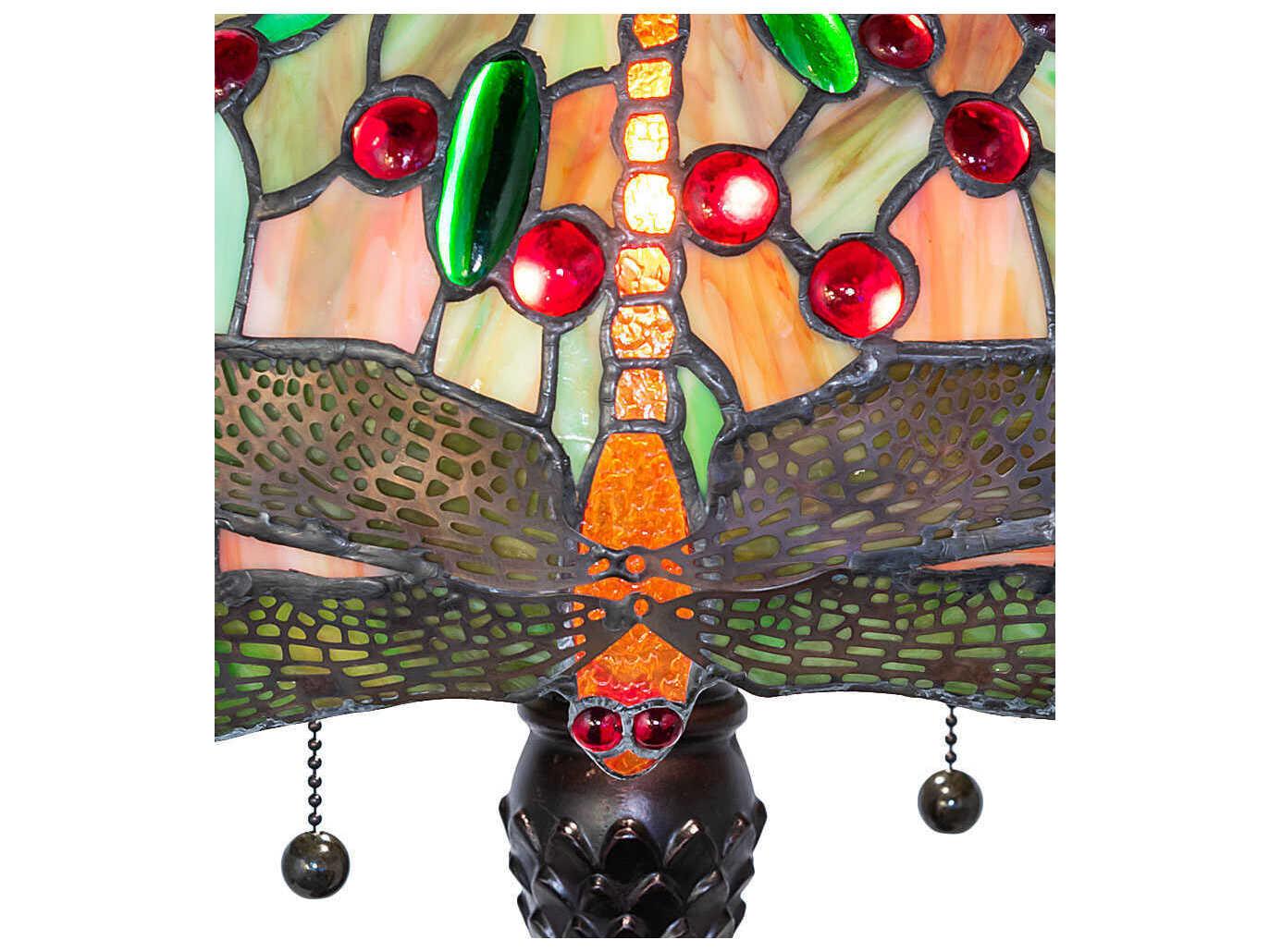 Meyda Tiffany Hanginghead Dragonfly Mahogany Bronze Buffet Lamp