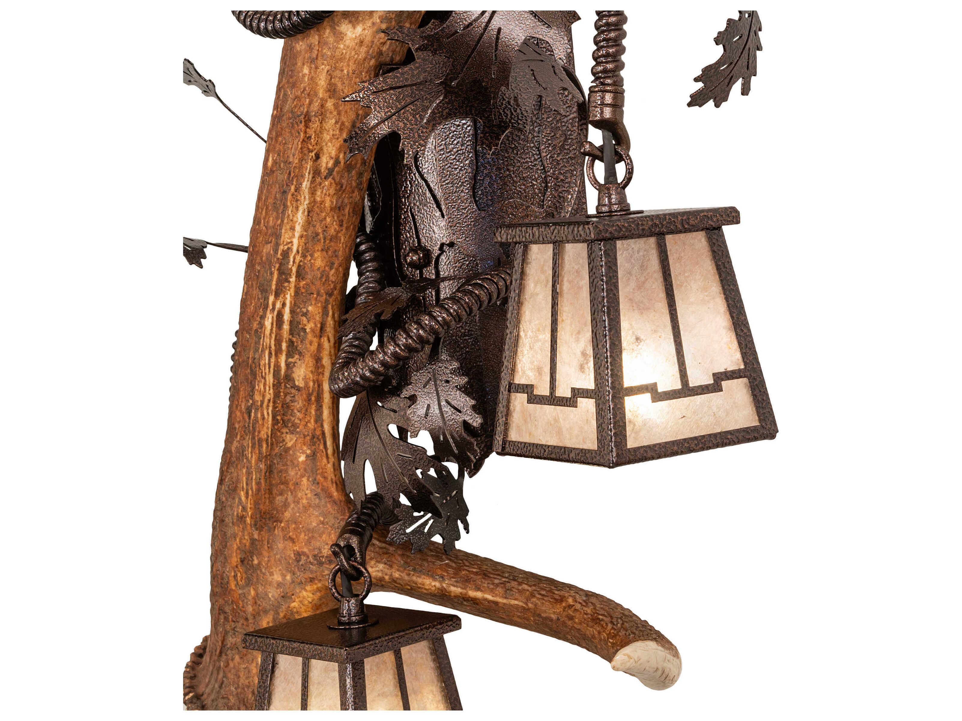 Meyda Antlers 3-Light Copper Vein Wall Sconce