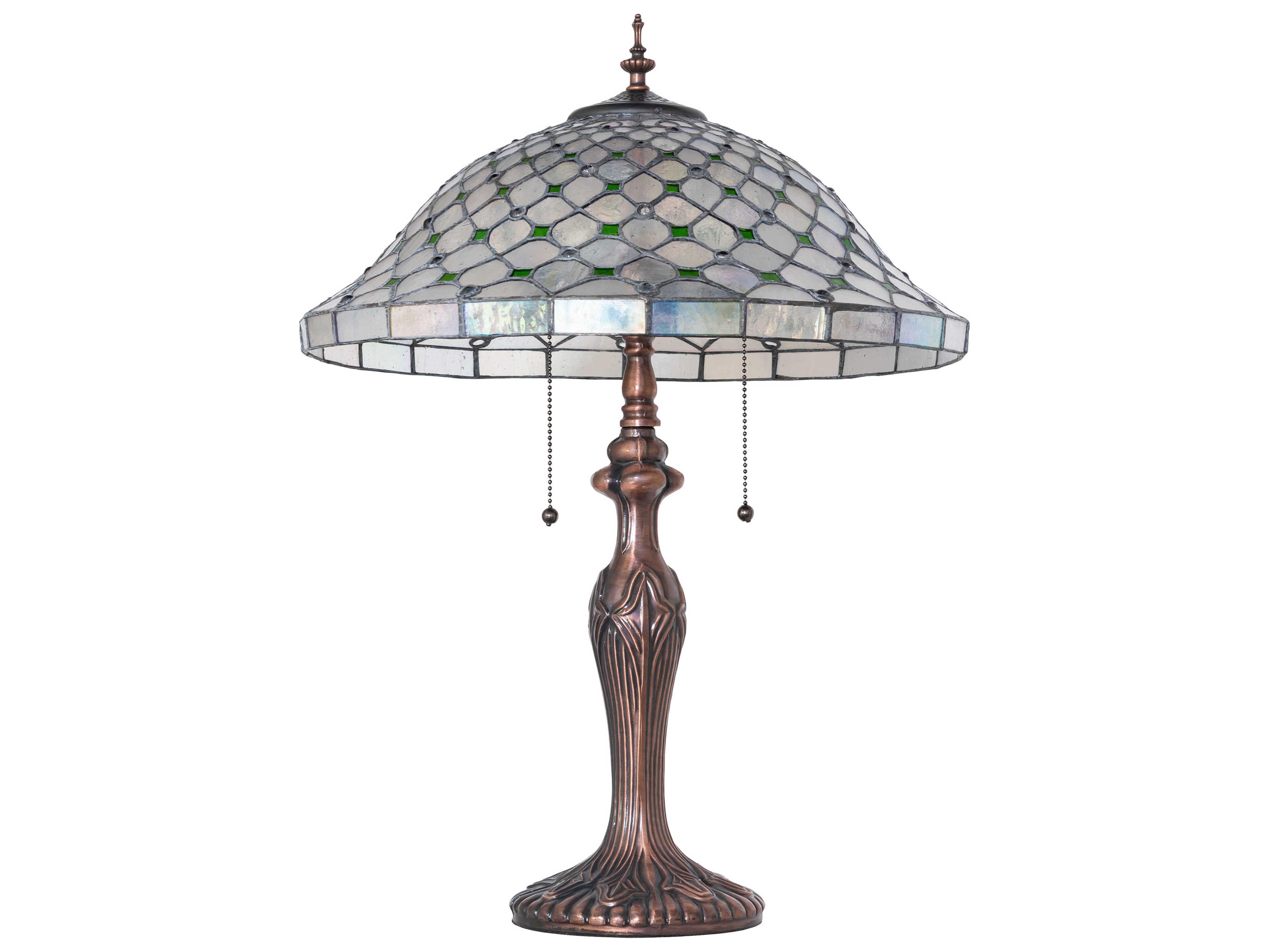 Meyda Diamond & Jewel Mahogany Bronze Table Lamp
