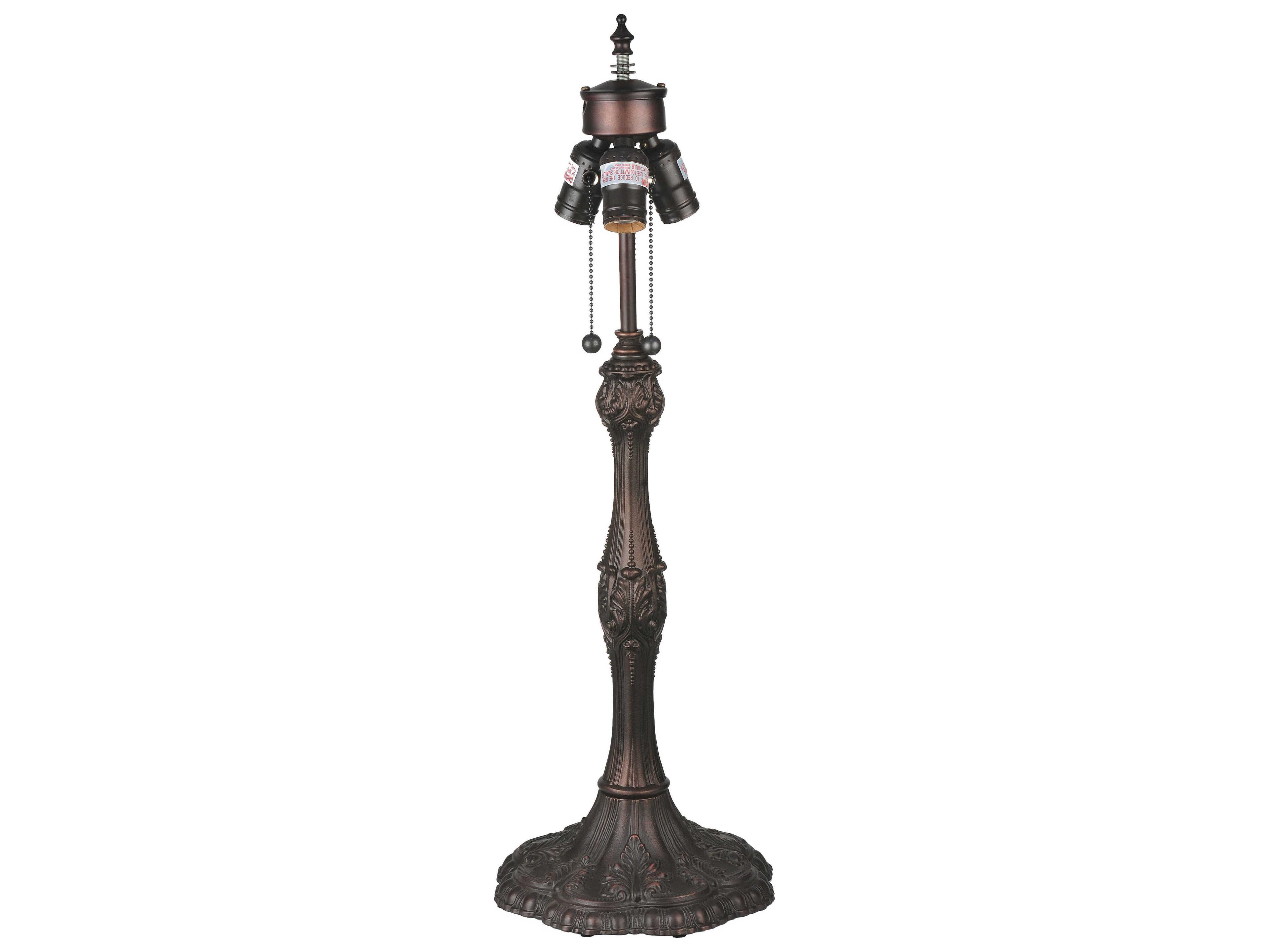 Meyda Diamond and Jewel Mahogany Bronze Buffet Lamp