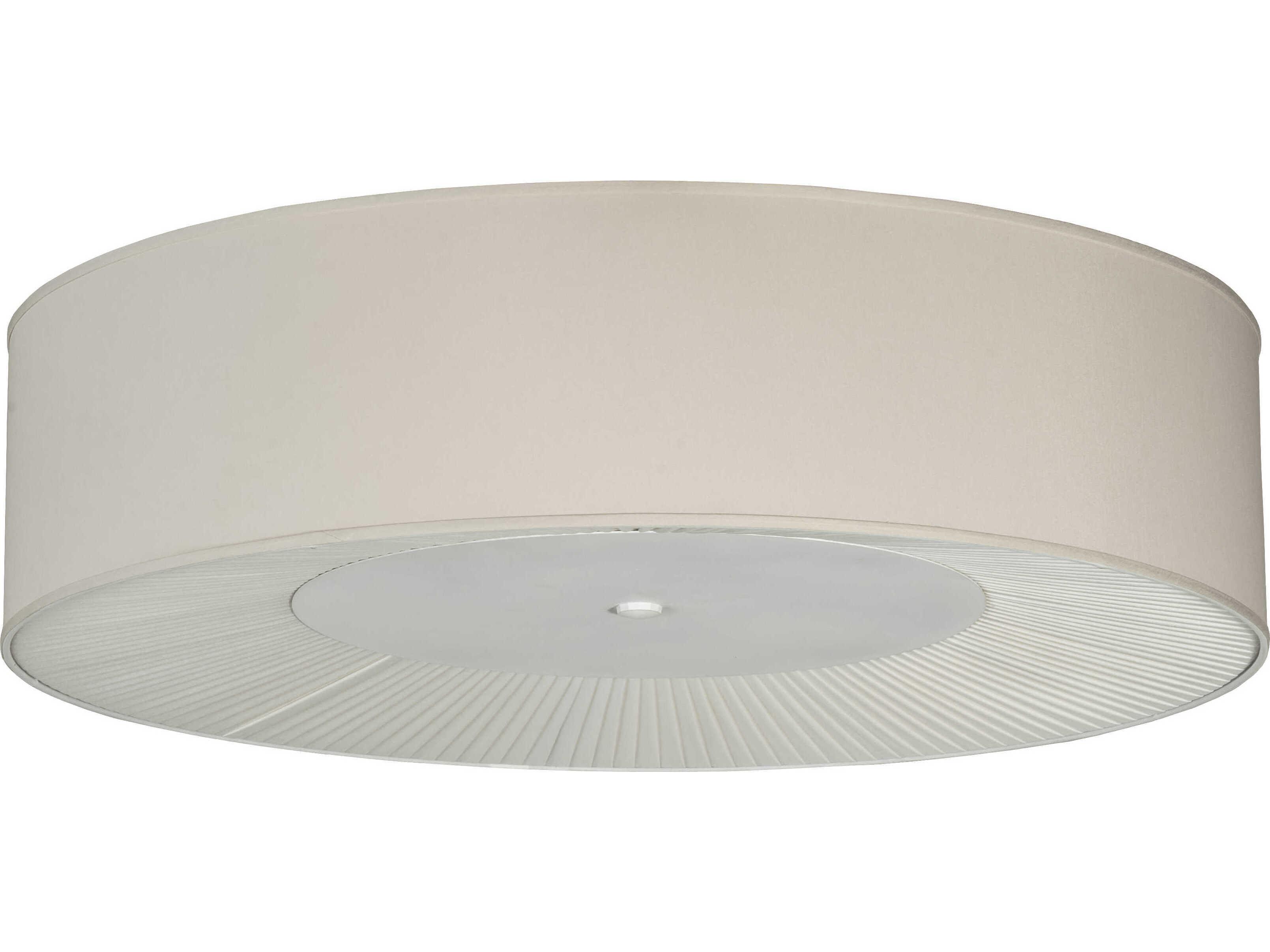 Meyda Bruges 3-Light White Drum Flush Mount
