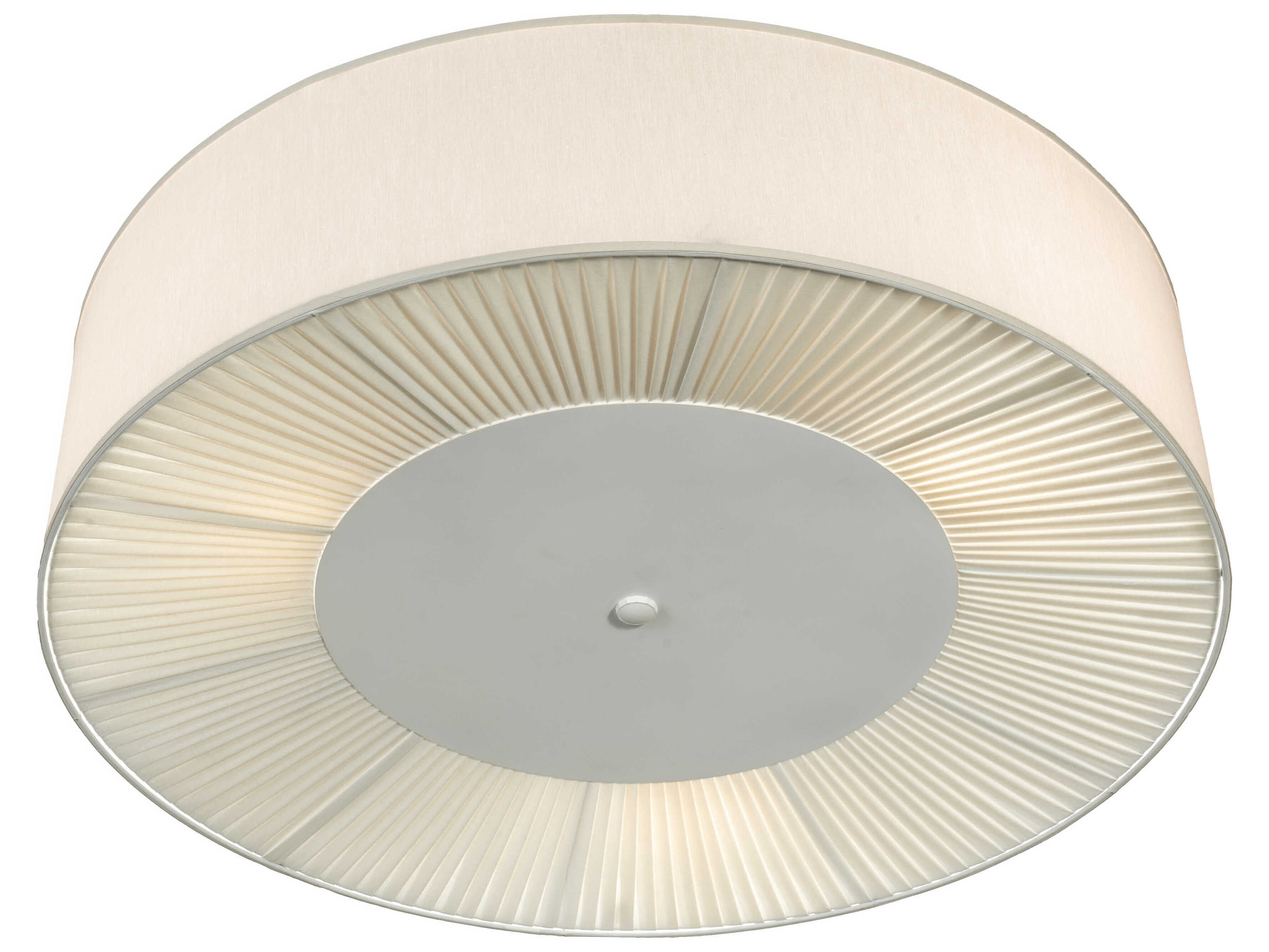 Meyda Bruges 3-Light White Drum Flush Mount