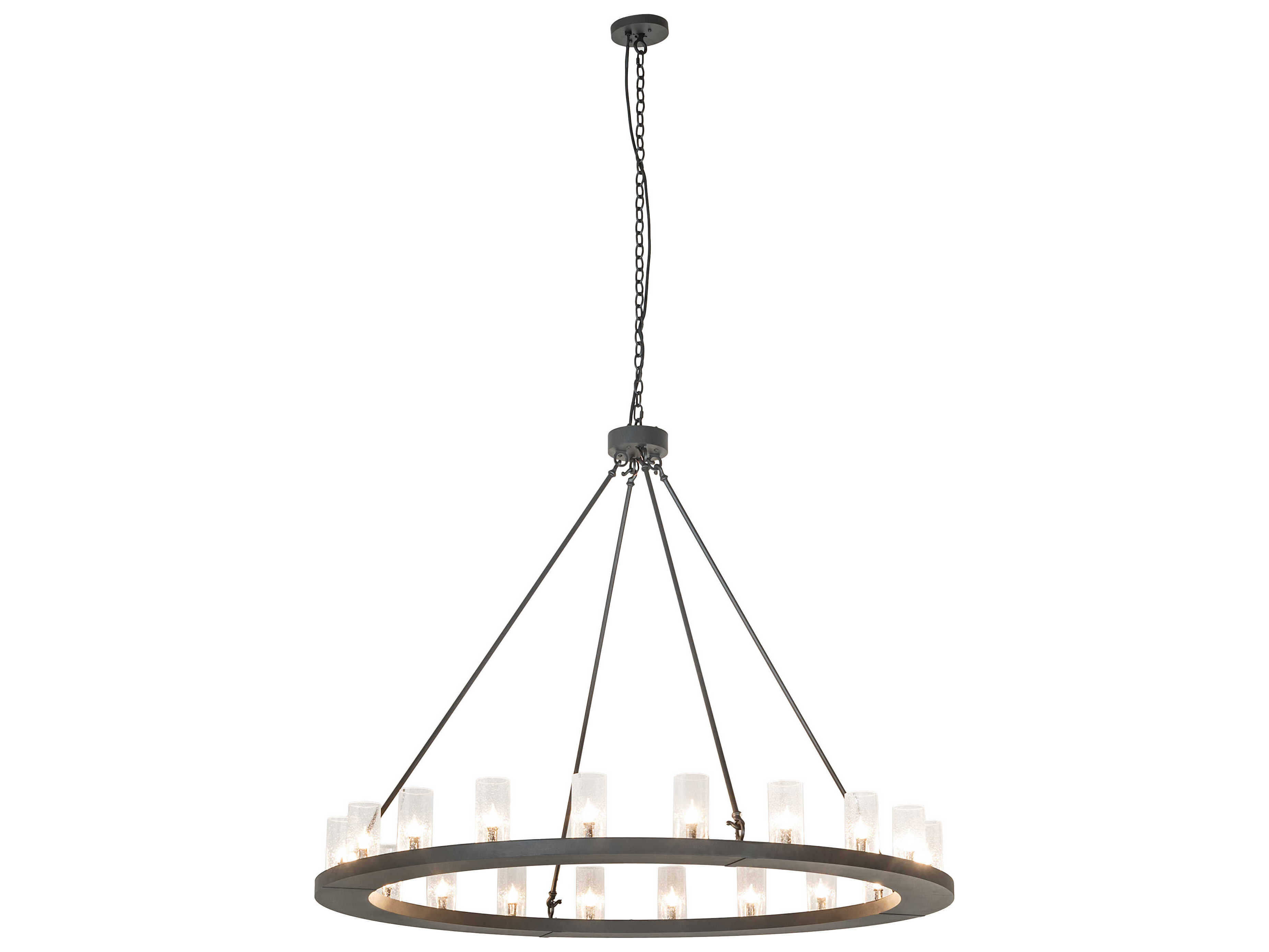 Meyda Loxley 20-Light Charred Iron Gray Cylinder Chandelier