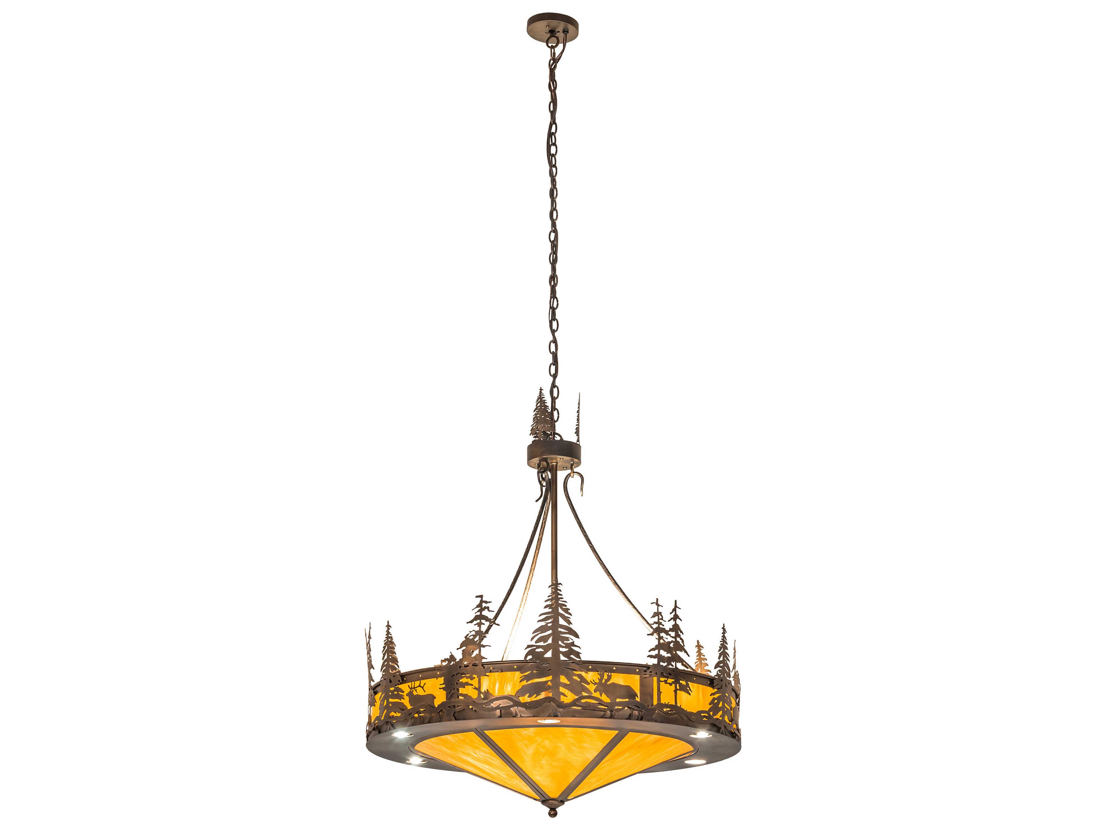 Meyda Wildlife 18-Light Antique Copper Pendant