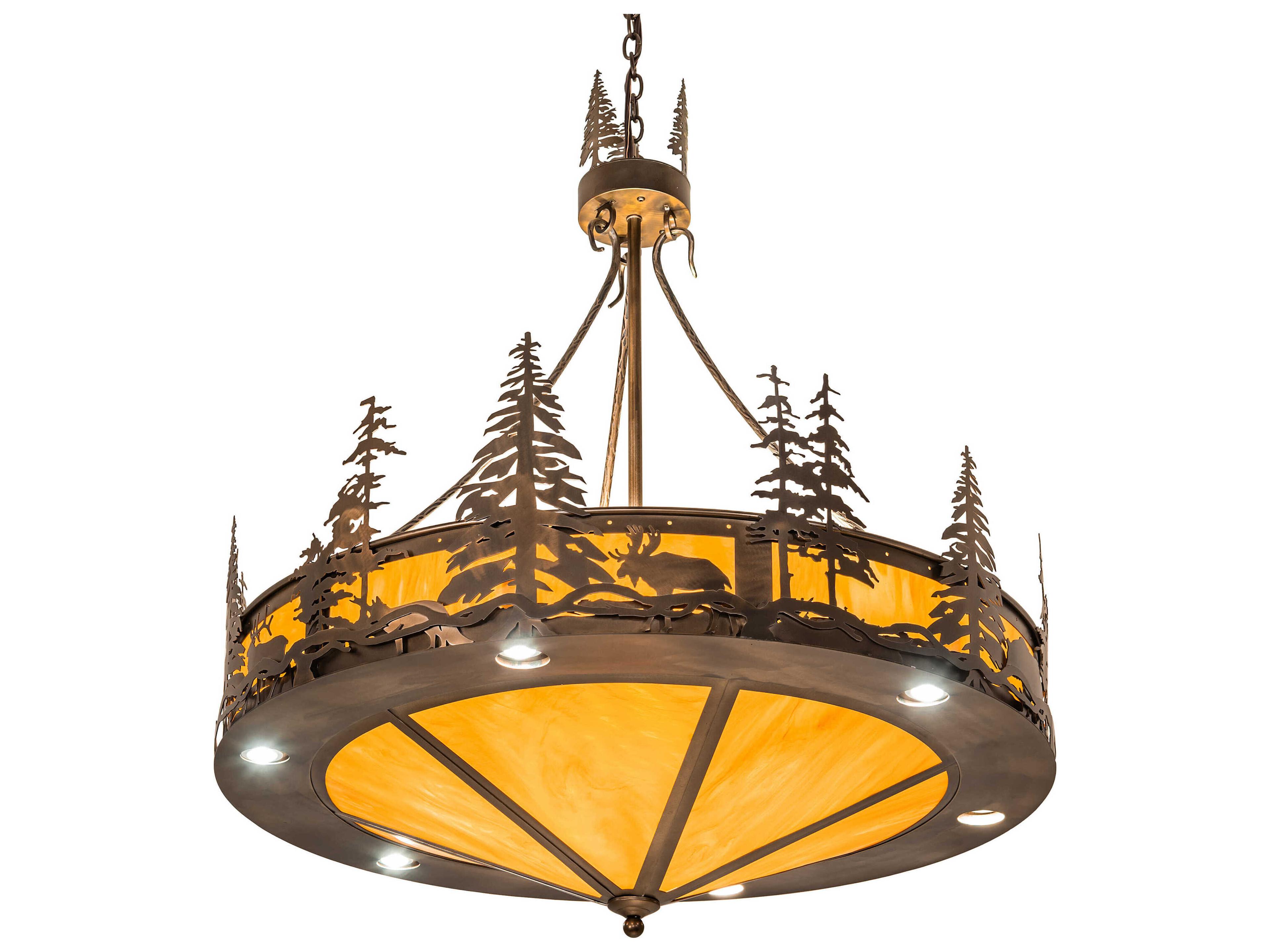 Meyda Wildlife 18-Light Antique Copper Pendant