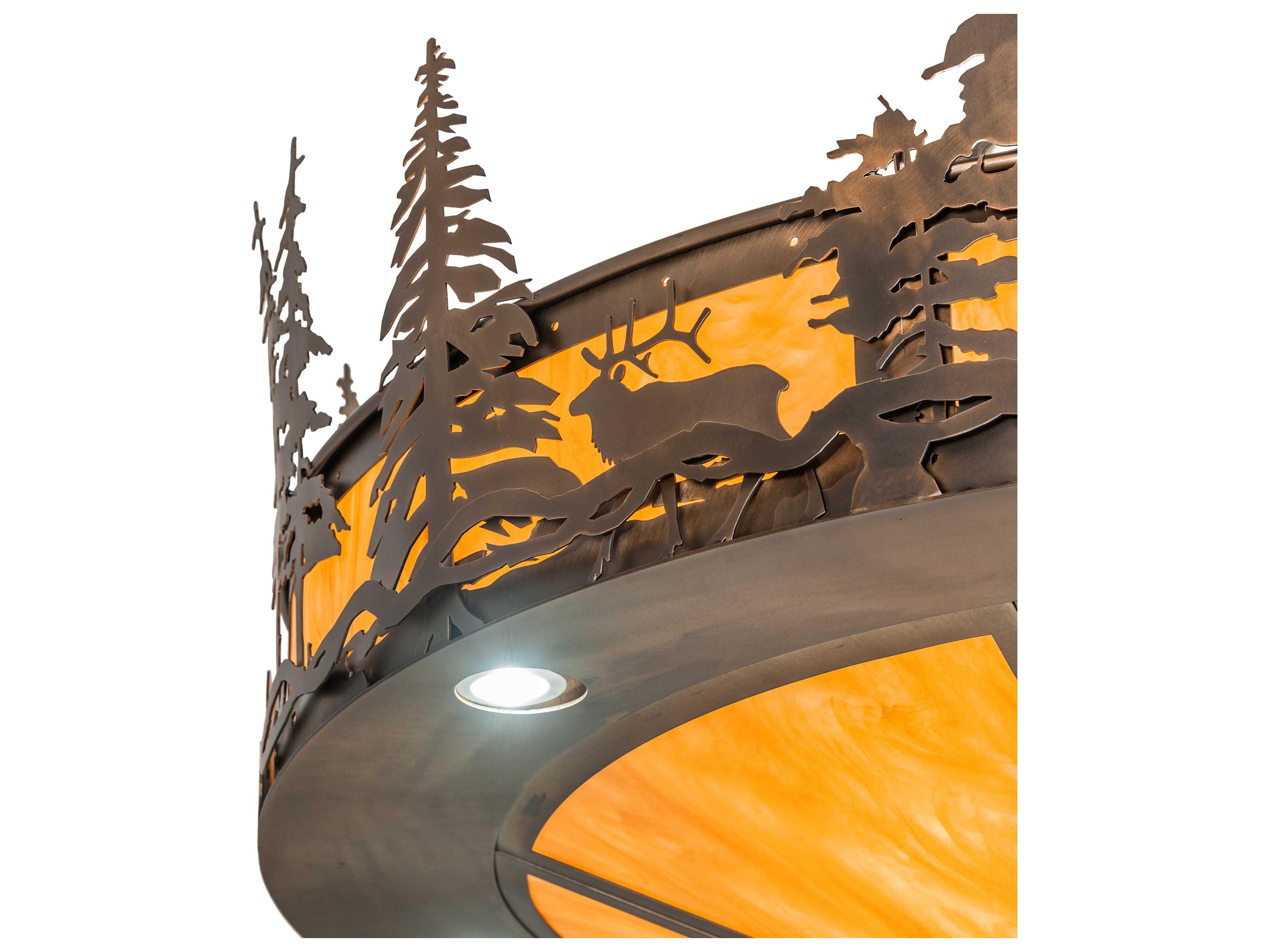 Meyda Wildlife 18-Light Antique Copper Pendant