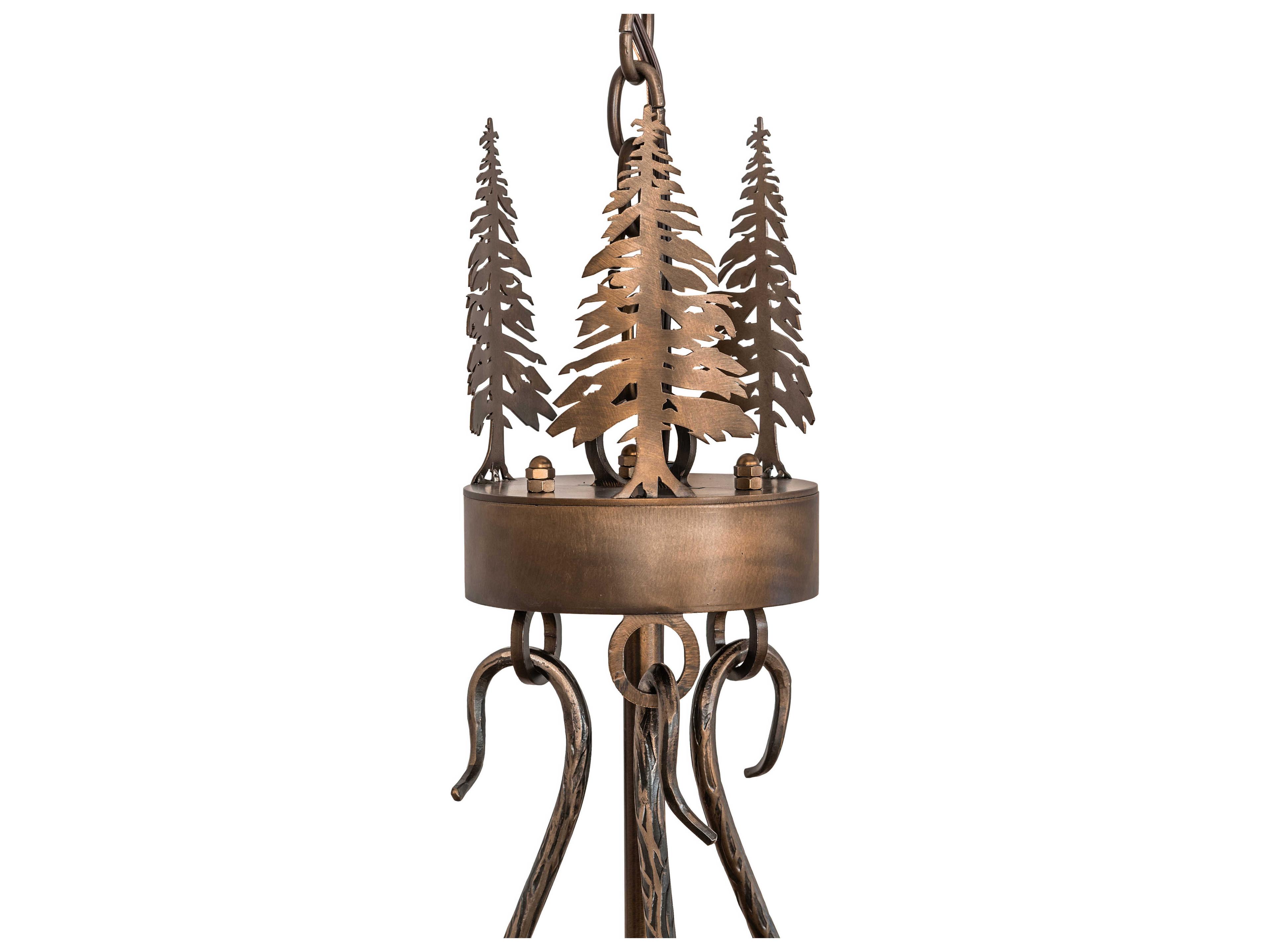Meyda Wildlife 18-Light Antique Copper Pendant