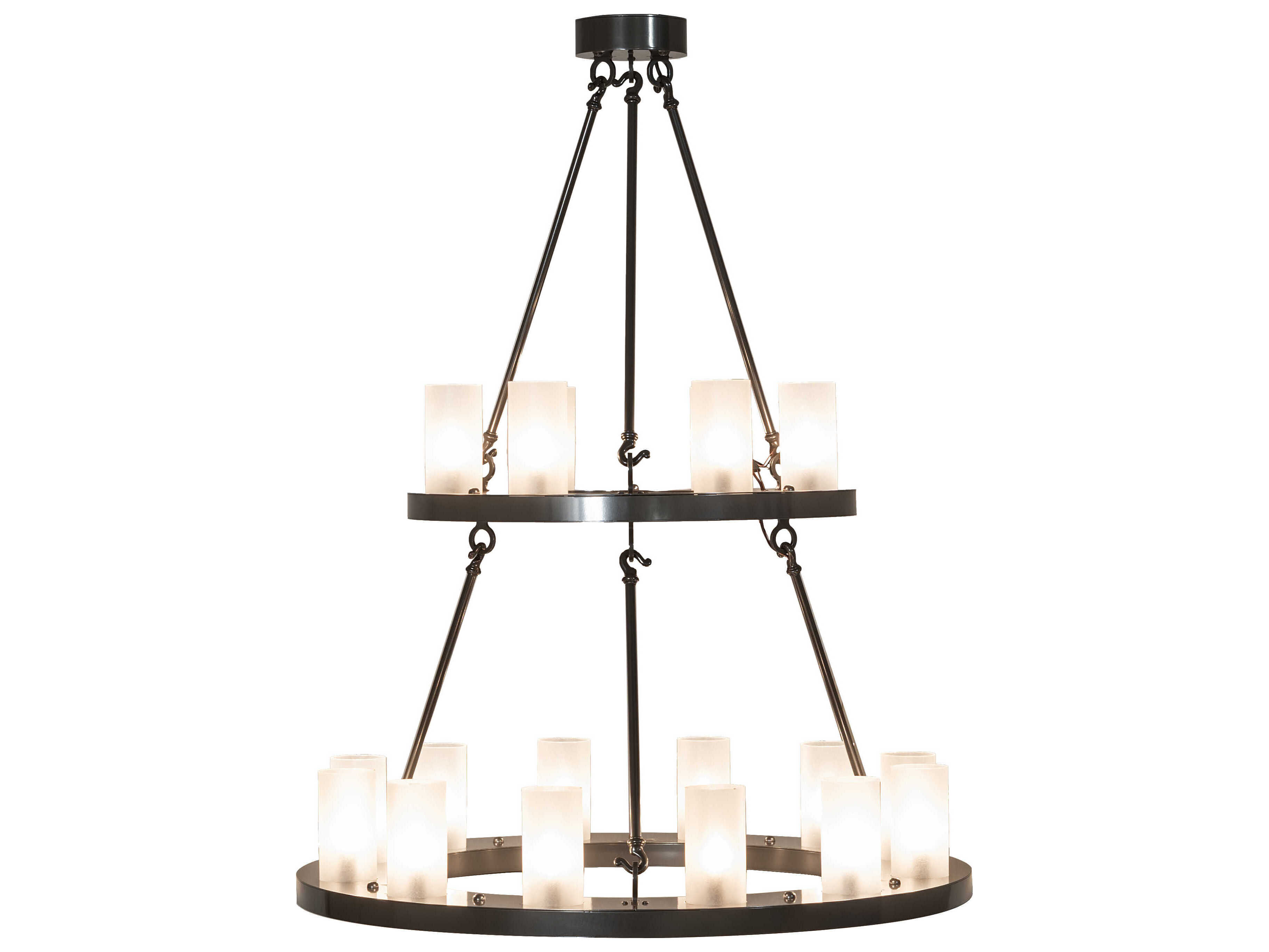 Meyda Loxley 18-Light Oil Rubbed Bronze Cylinder Tiered Chandelier