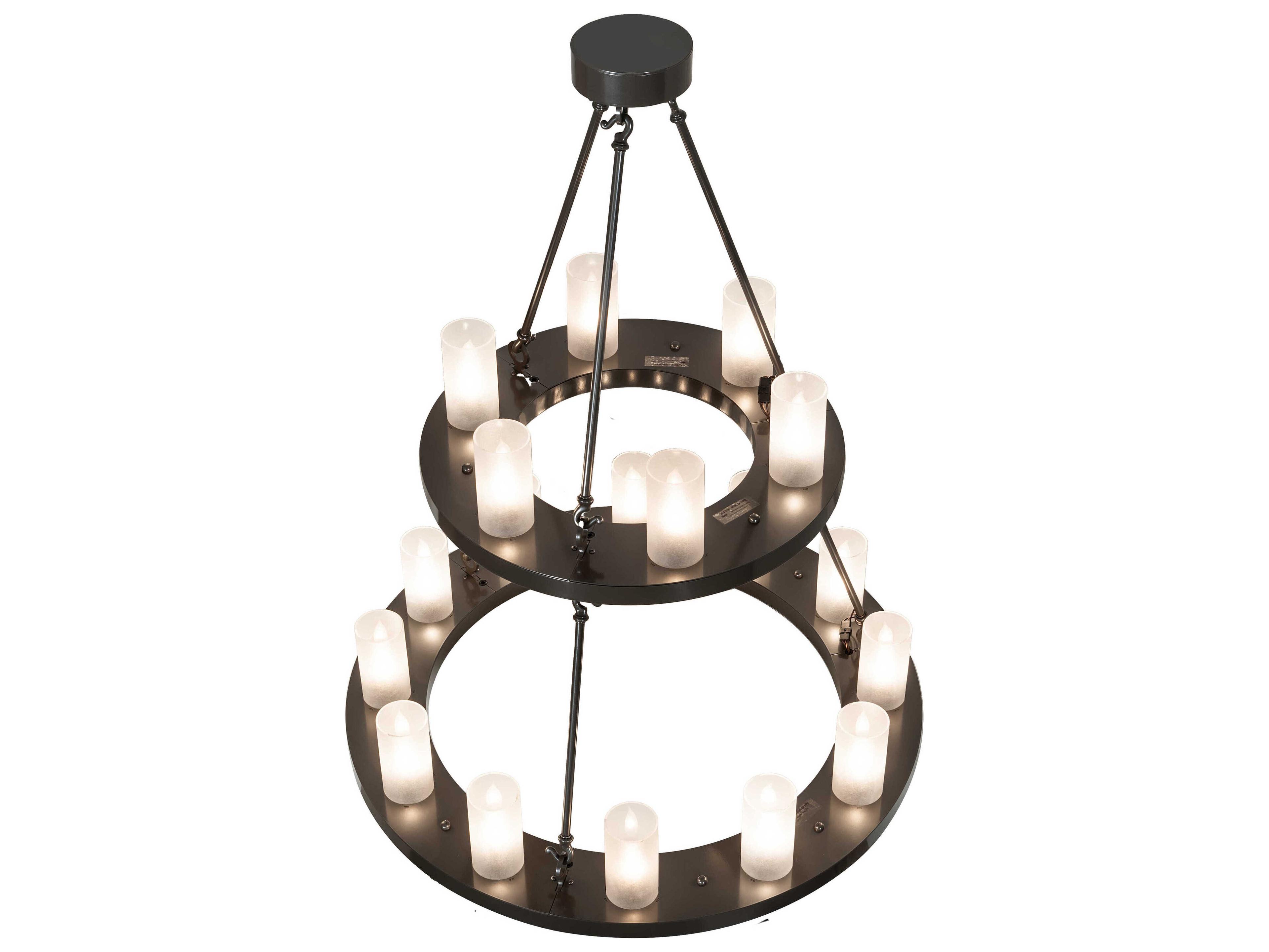 Meyda Loxley 18-Light Oil Rubbed Bronze Cylinder Tiered Chandelier