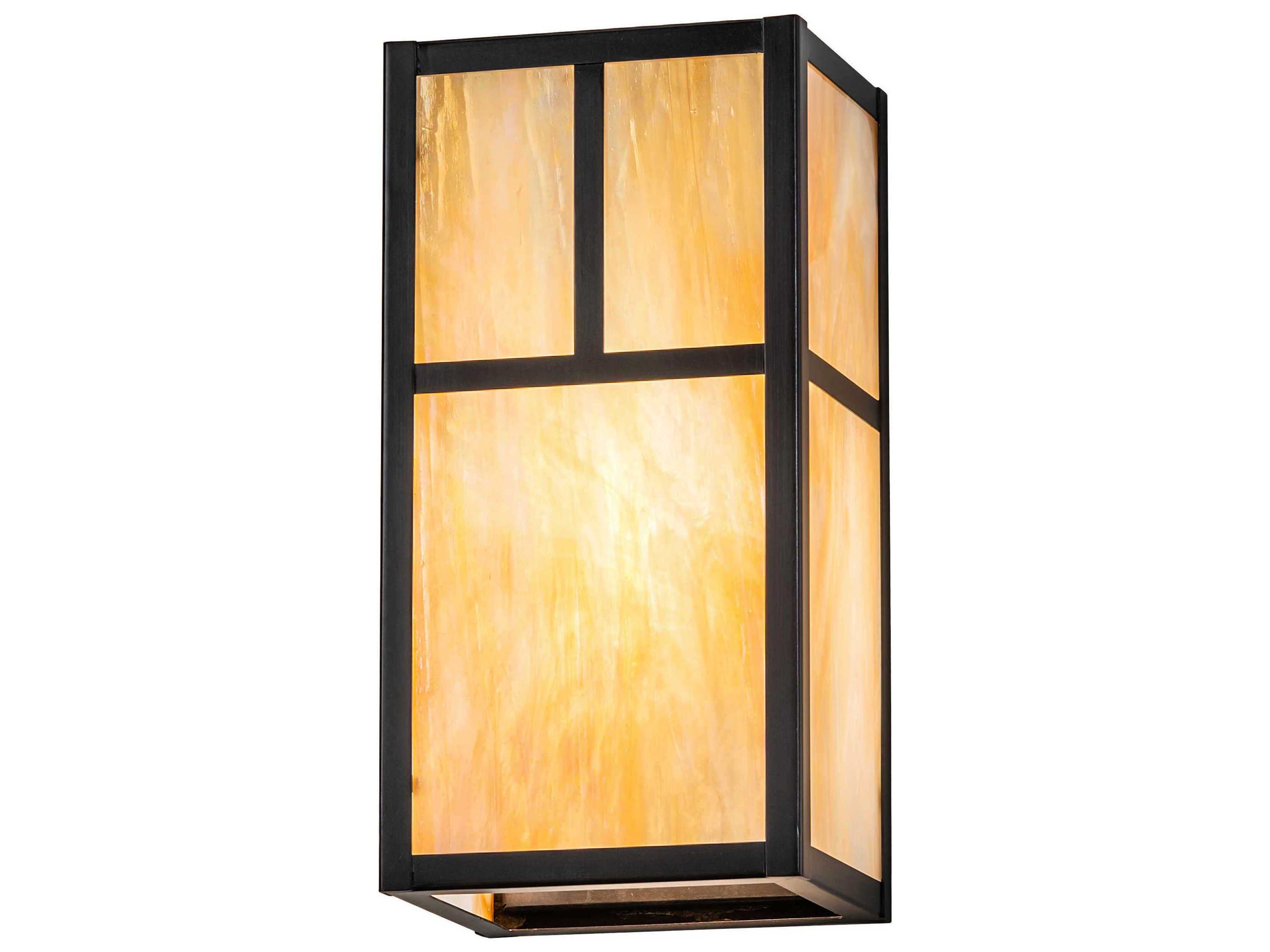 Meyda Hyde Park 1-Light Craftsman Brown Wall Sconce