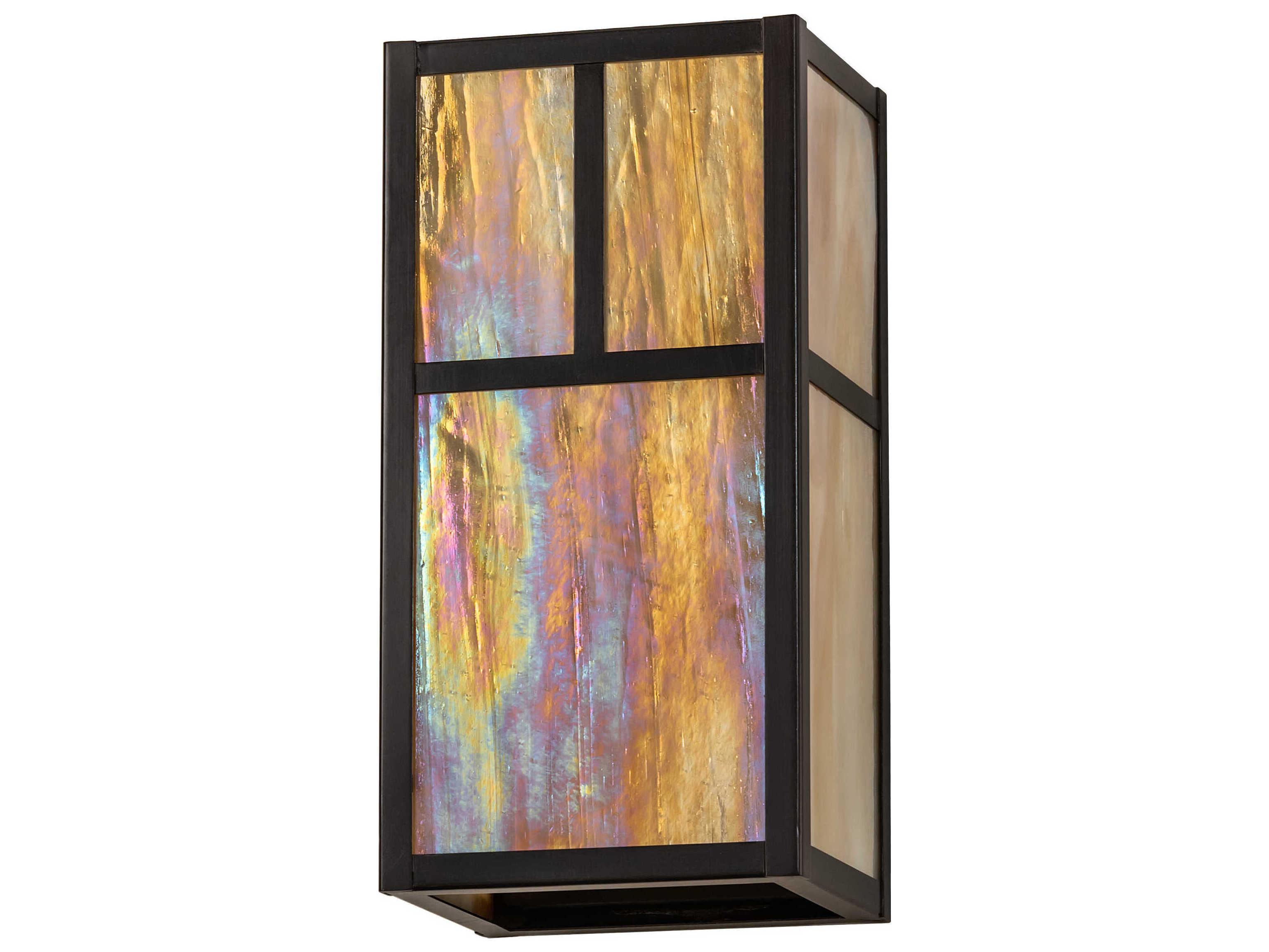 Meyda Hyde Park 1-Light Craftsman Brown Wall Sconce