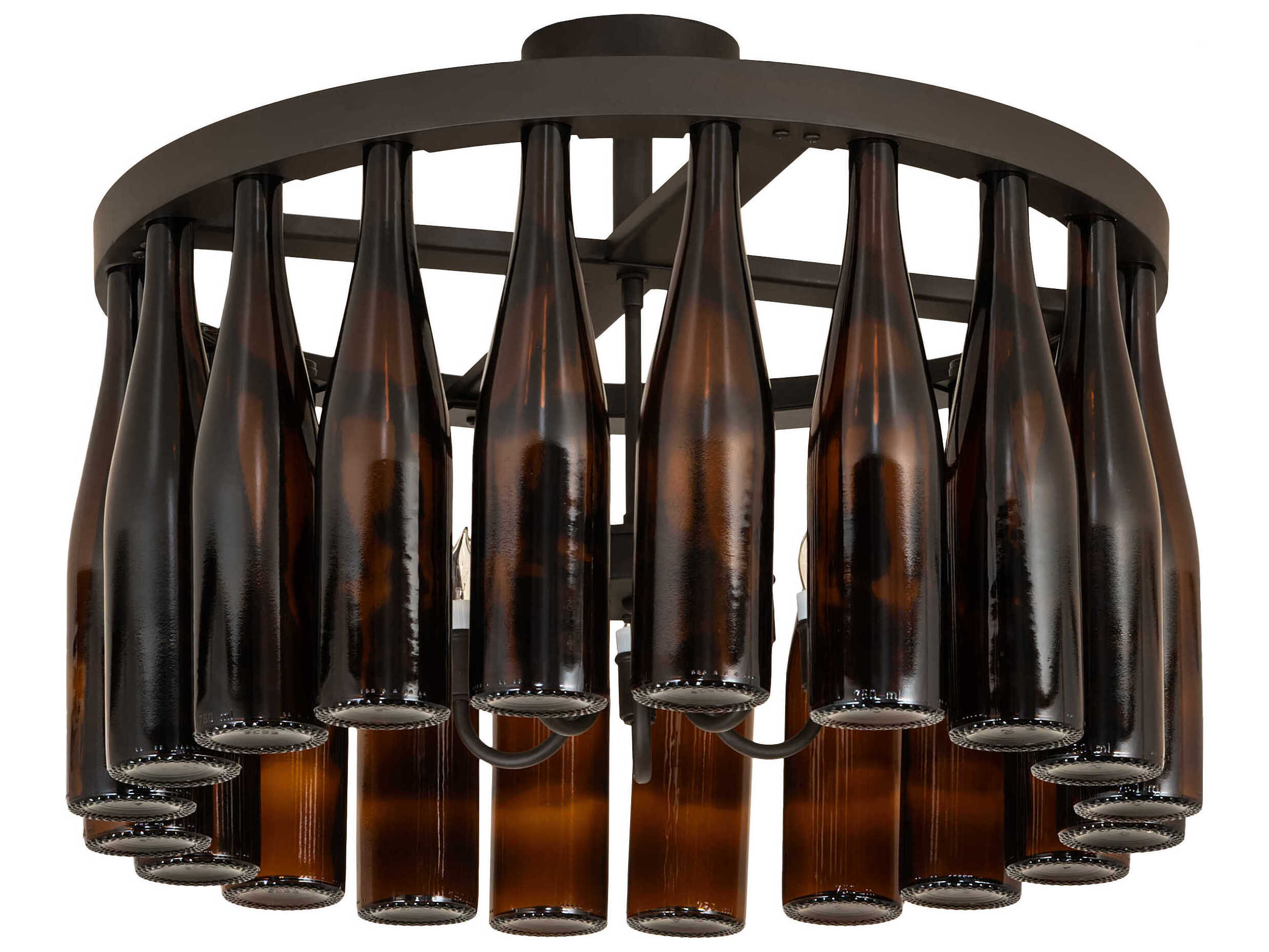 Meyda Tuscan Vineyard 5-Light Oil Rubbed Bronze Semi Flush Mount