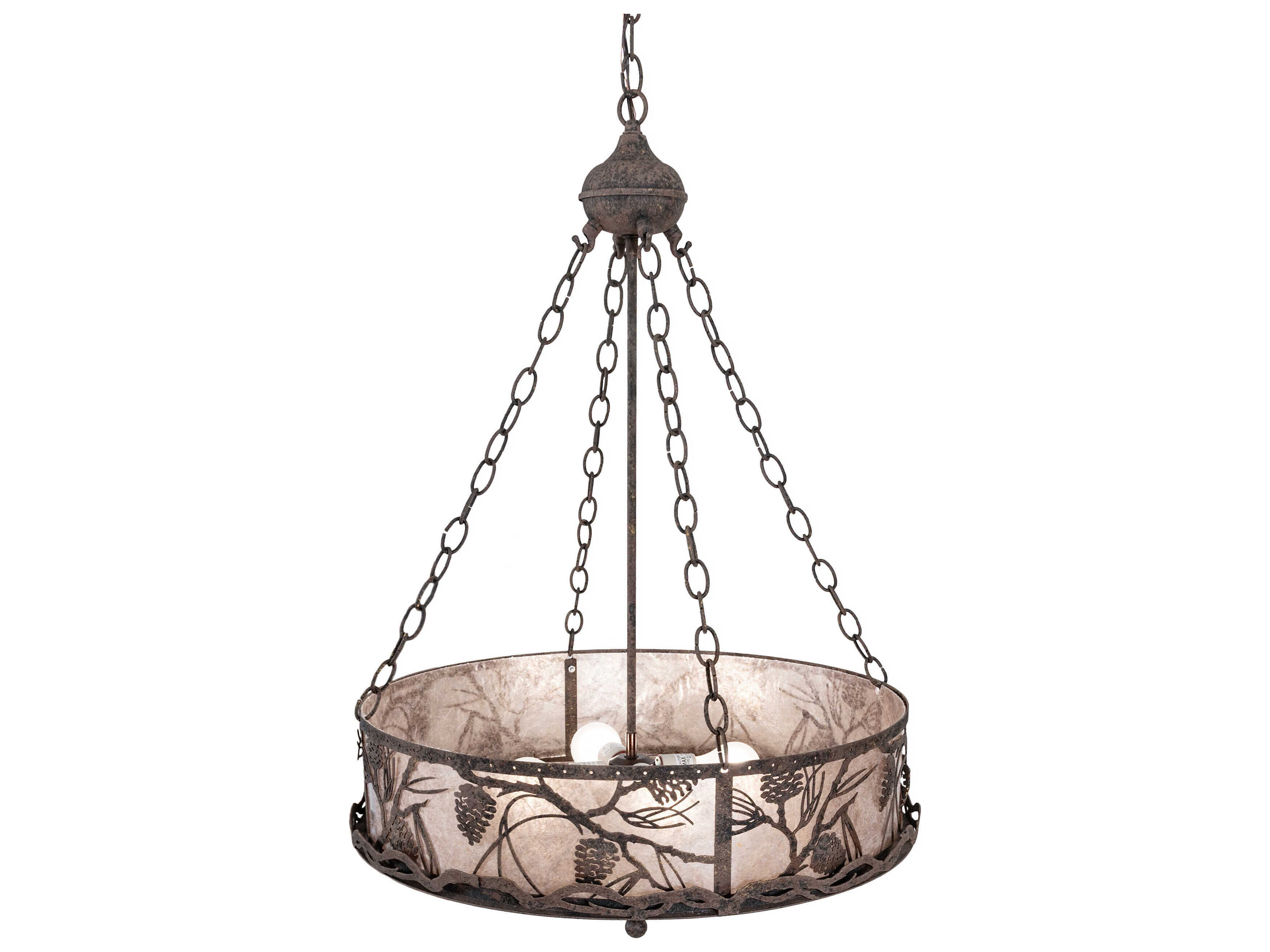 Meyda Whispering Pines 4-Light Antiquity Brown Pendant